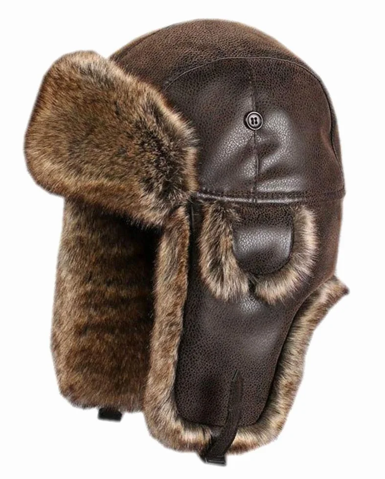 Insun Unisex Cappello da Aviatore Cappelli con Pelliccia Sintetica Berretto Antivento Invernale