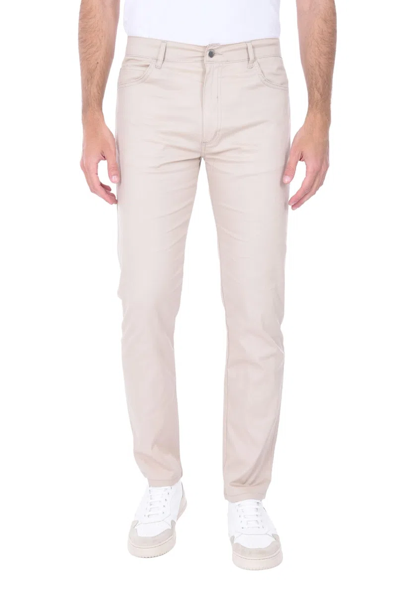 Ciabalù Pantaloni Uomo Eleganti Made in Italy in Cotone Leggero Tinta Unita 5 Tasche vestibilità Slim Fit Taglie Comode