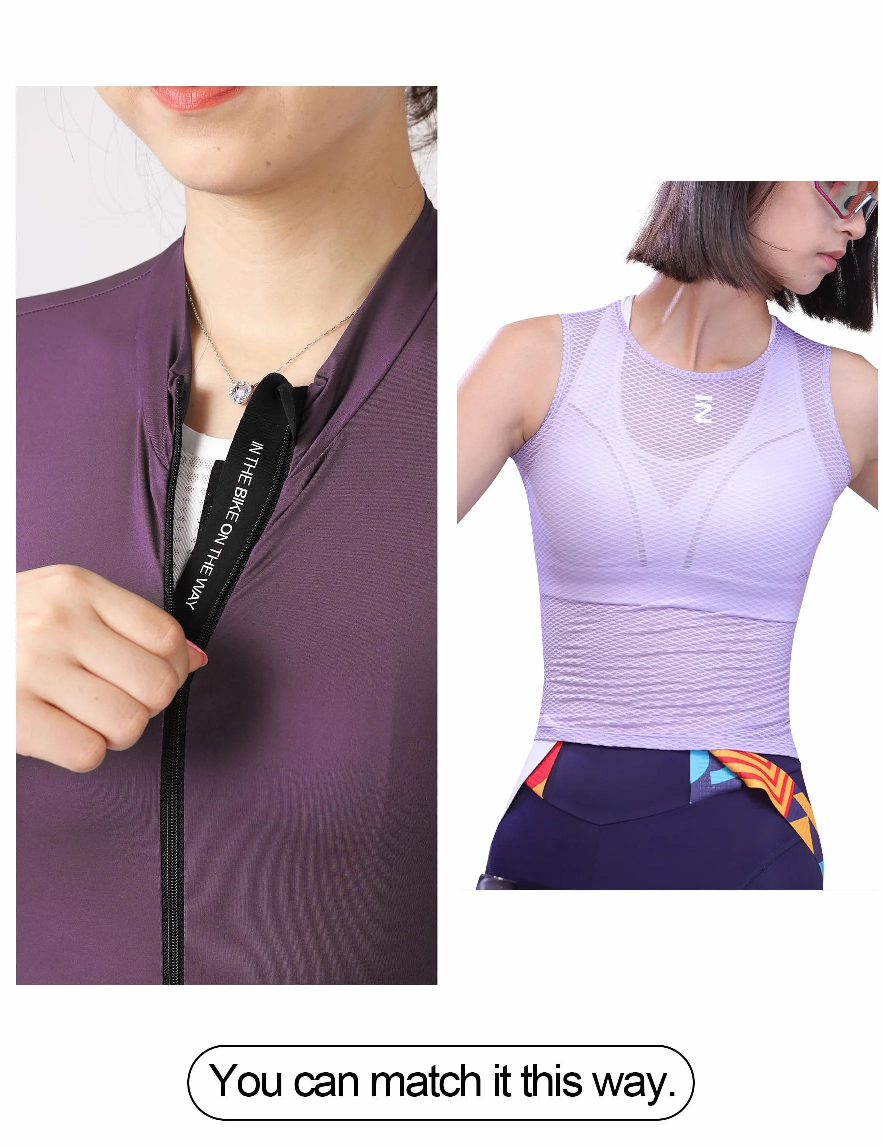 INBIKE Maglia Ciclismo Donna Maglia MTB Maniche Lunghe Maglia Bici Donna Traspirante Asciugatura Rapida Assorbente dal Sudore