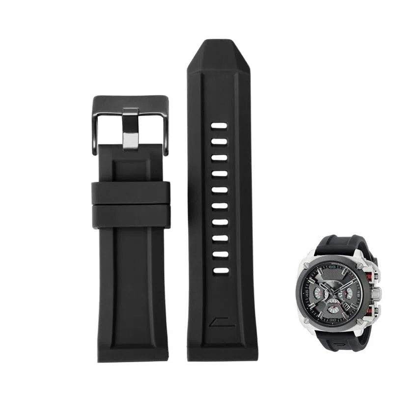 Cinturino in gomma per orologio Diesel DZ4496, DZ4323, DZ7416, DZ4476. Cinturino in silicone.