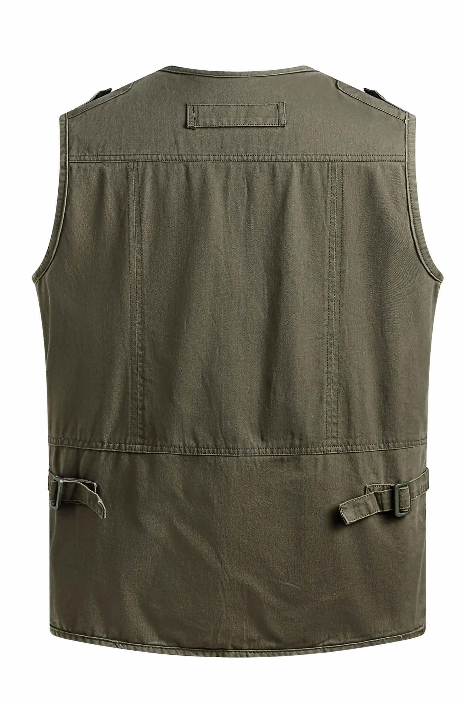 Uomo All'aperto Gilet Multi-Tasca di Cotone, Casual Leggero Traspirante Senza Maniche Fotografi Utility per Pesca Campeggio Sport