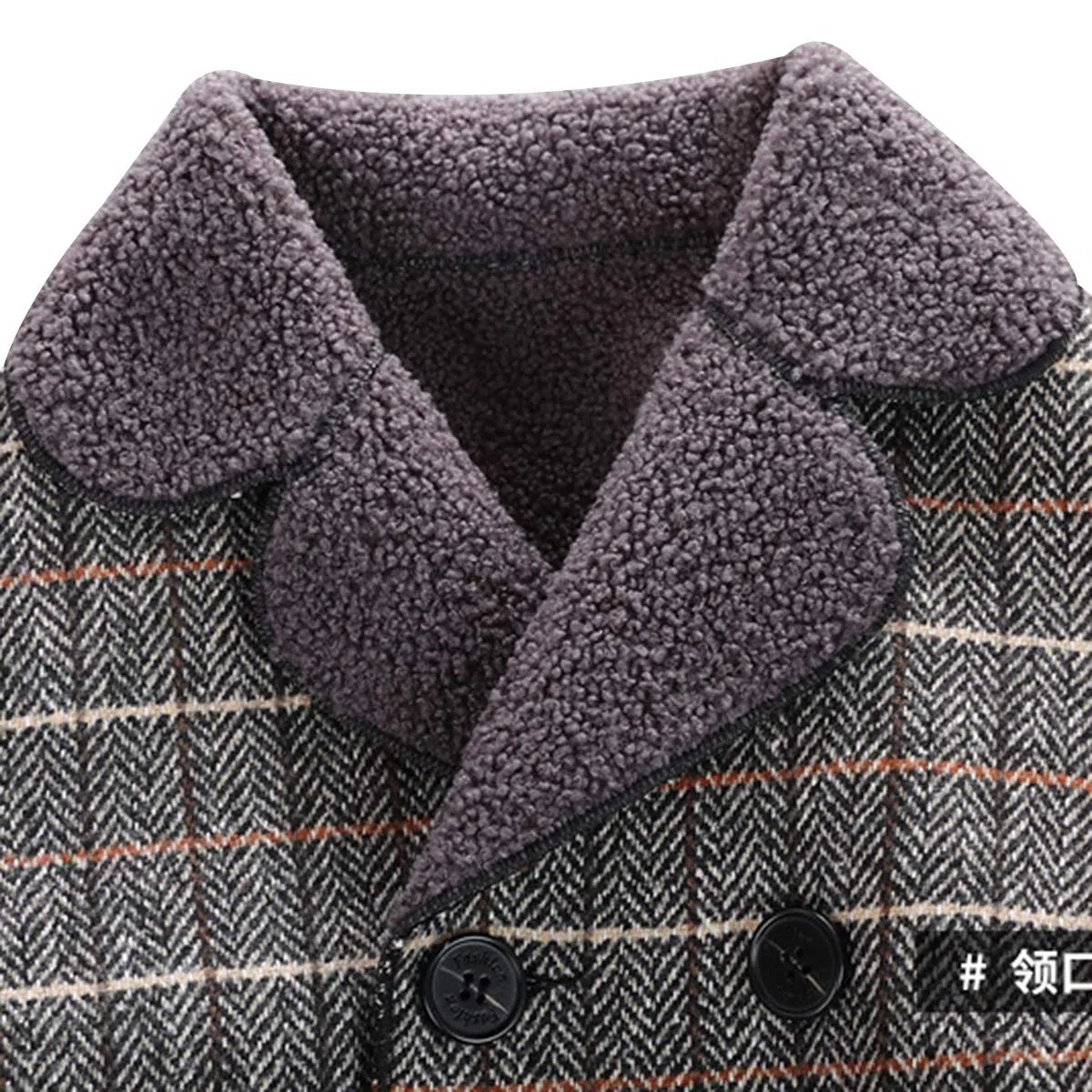 amropi Bambini Ragazzi Inverno Cappotto Doppio Petto Plaid Giacca Imbottita Caldo Capispalla