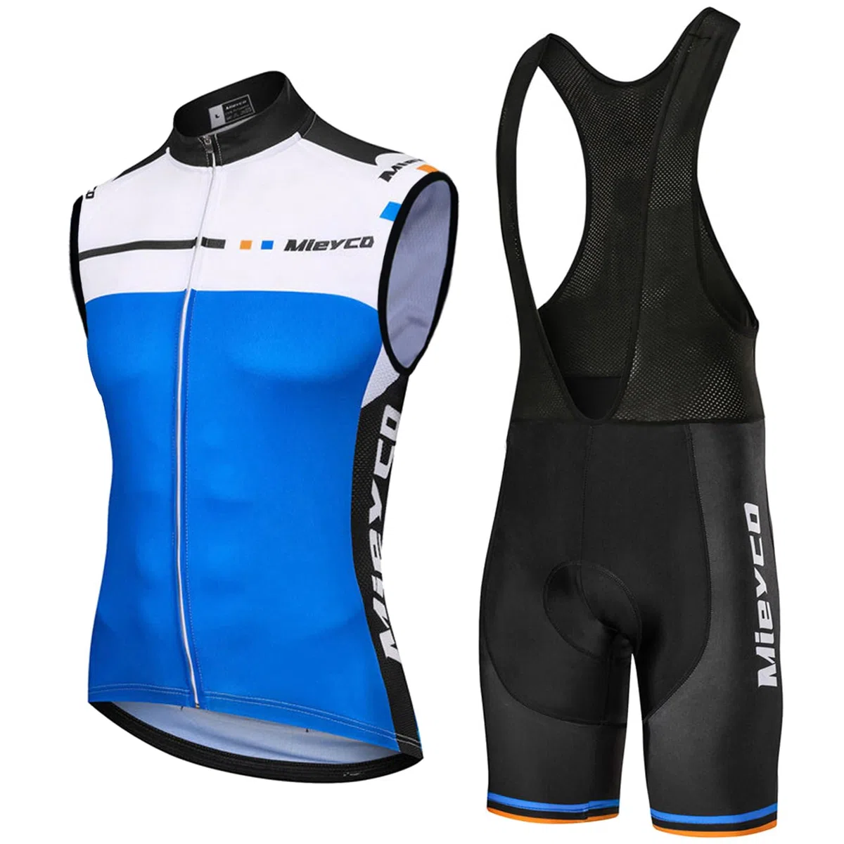 Abbigliamento Ciclismo Uomo Estivo Completo Bici MTB Tuta Ciclista Senza Maniche,Maglietta Bicicletta Gilet e Salopette Pantaloncini con 9D Gel Imbottiti,Maglia da Ciclo Sleeveless Asciugatura Rapida