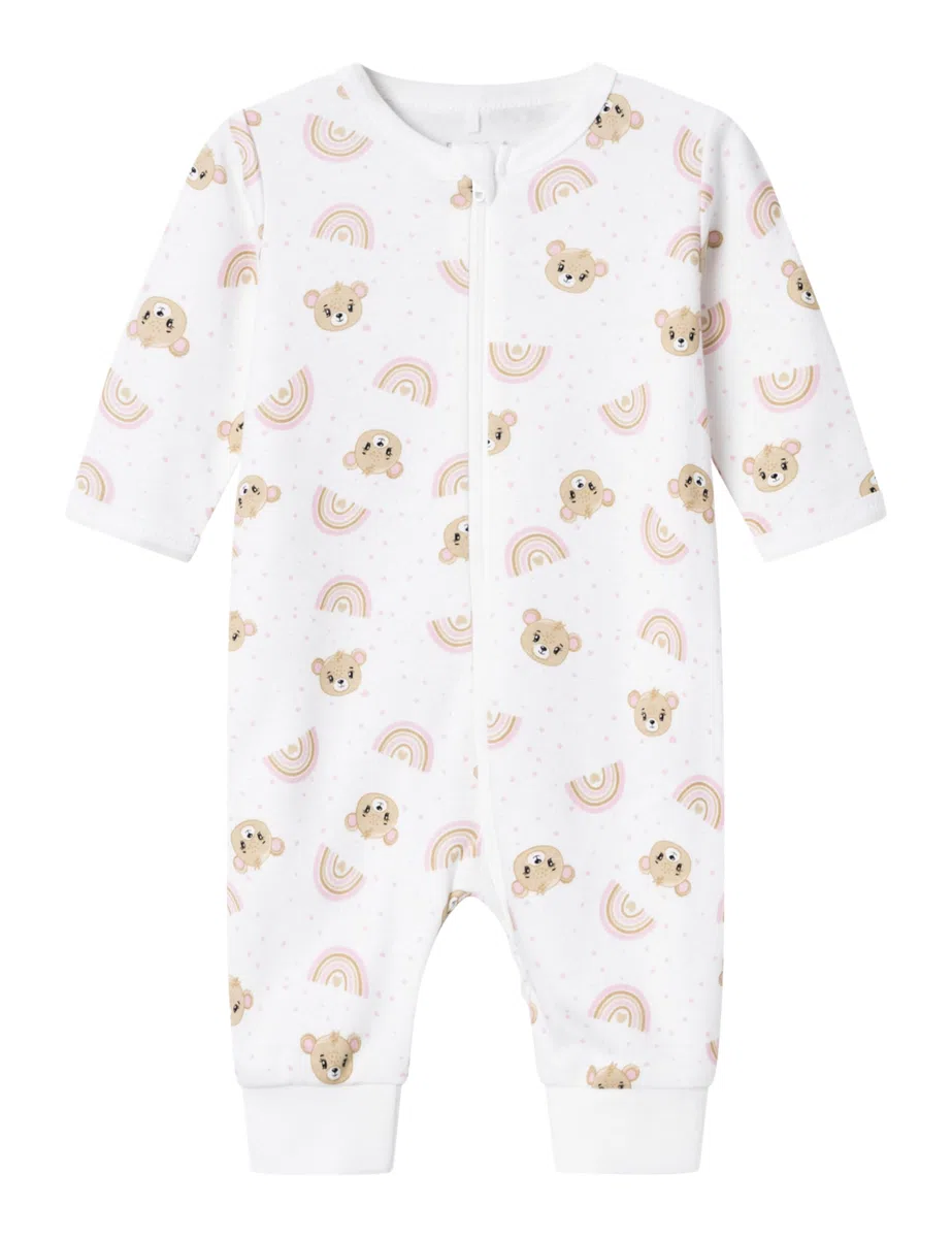NAME IT Nbfnightsuit Zip Orchid Pink Teddy Noos Pigiama Bimba