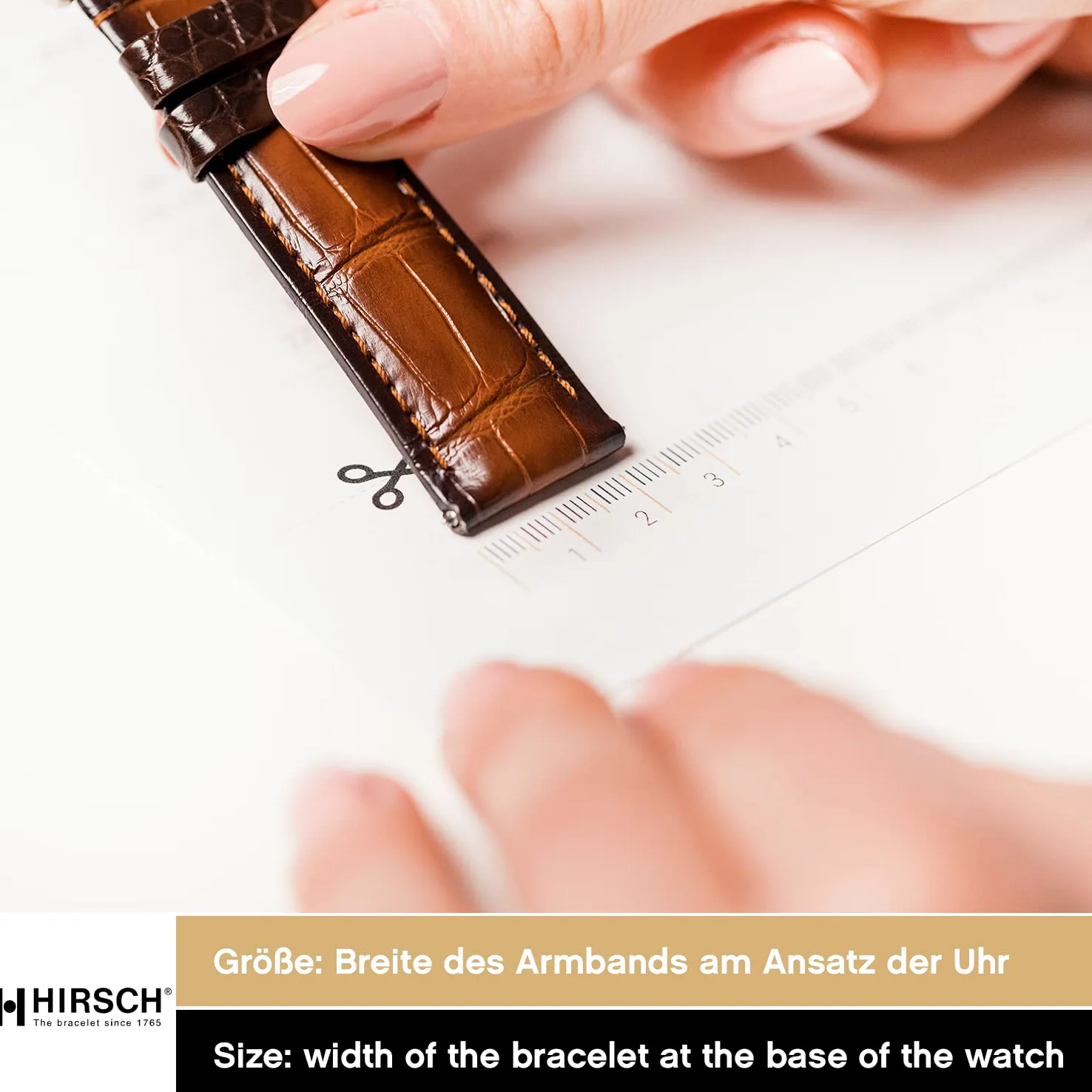 HIRSCH Watch Strap Kansas - vera pelle di vitello - goffratura a bufalo - per uomini e donne