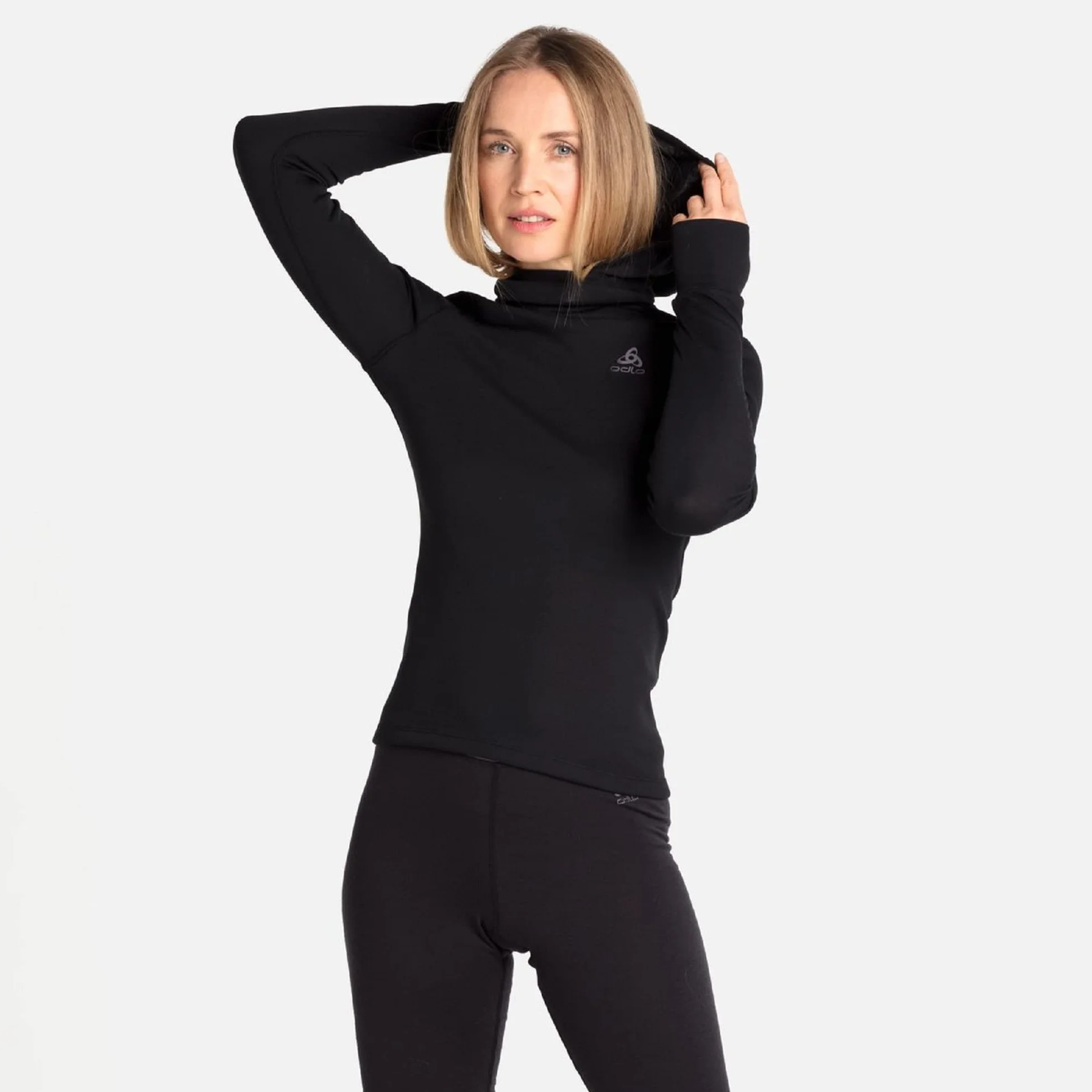 Odlo Donna Maglia Funzionale a Maniche Lunghe con Maschera Active Warm Eco