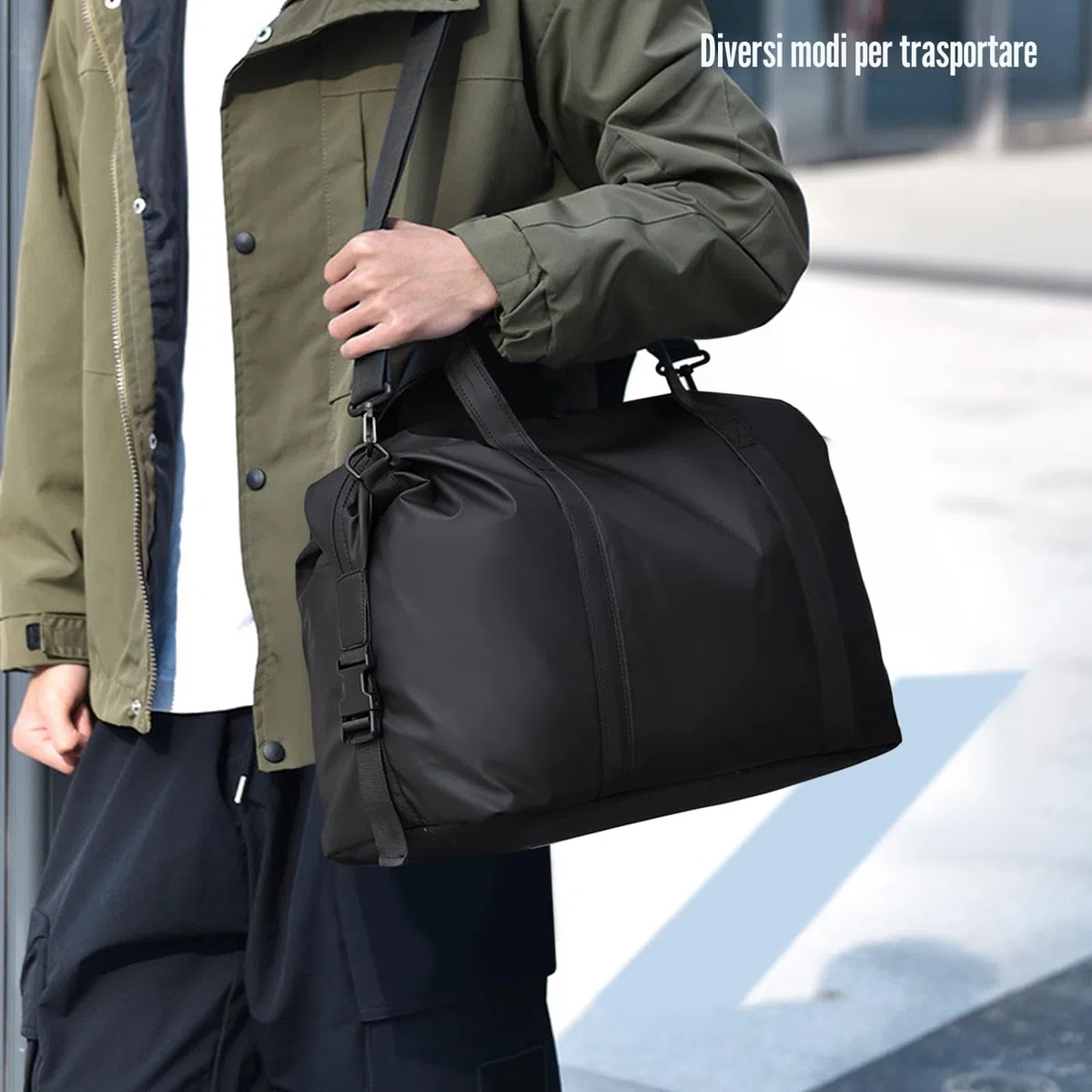 Bagaglio a Mano 40x20x25 Borsa da cabina Ryanair, Borsa da Viaggio in Pelle PU con Tracolla