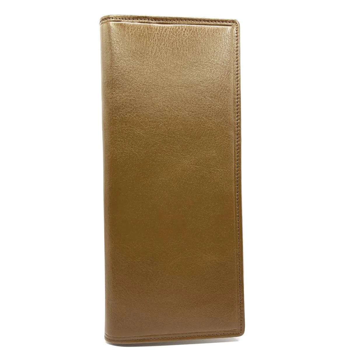 Charmoni - Custodia per libretto degli assegni lunga con tacco a sinistra - Protezione anti-RFID - 2 persiane - 9 scomparti per carte di credito in pelle di vacchetta, grigio, taglia unica, Classico