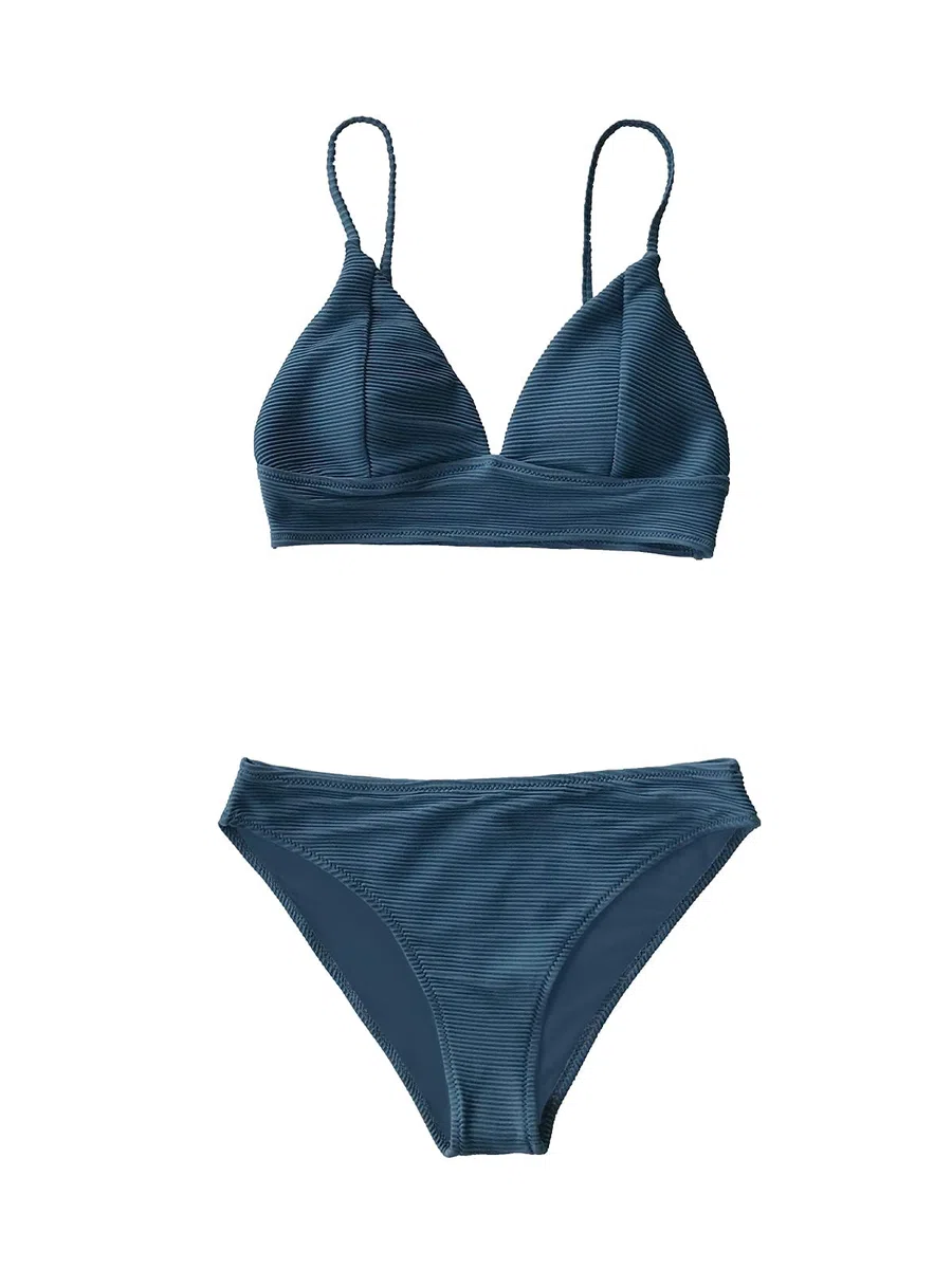 CUPSHE Costume da Bagno a Due Pezzi con Lacci in Bikini Triangolare