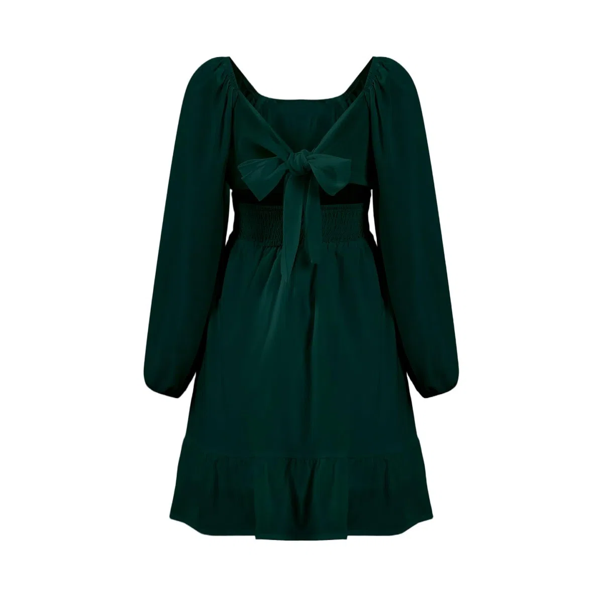 Vestito da festa per ragazze elegante autunno manica lunga cravatta indietro volant principessa matrimonio compleanno vestito bambini tinta unita una linea abiti casual