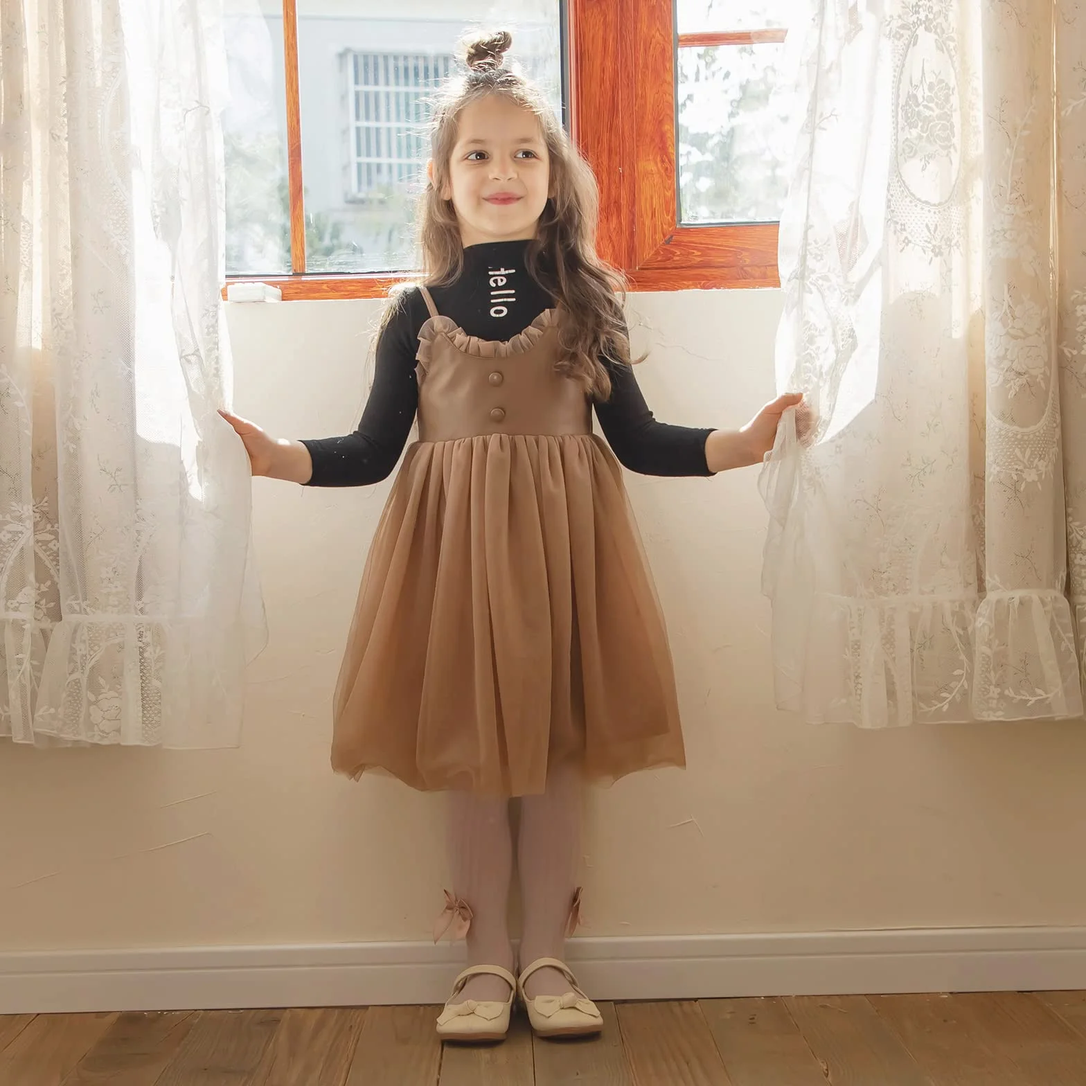 MASOCIO Ballerine Bambina Mary Jane Scarpa Eleganti Scarpe Primi Passi Bimba Scarpe da Festa Sera Scuola Antiscivolo 21-33 EU