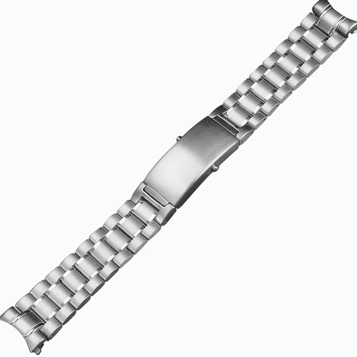 Cinturino di ricambio per OMEGA SEAMASTER300 SPEEDMASTER DE VILLE in acciaio inox (argento, cinque baht, 18 mm)
