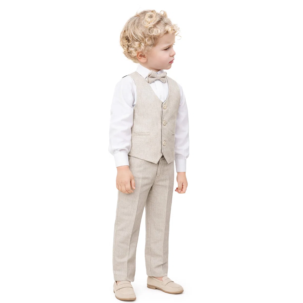 Lilax Completo Formale da Bambino, 4 Pezzi, Gilet, Pantaloni e Cravatta