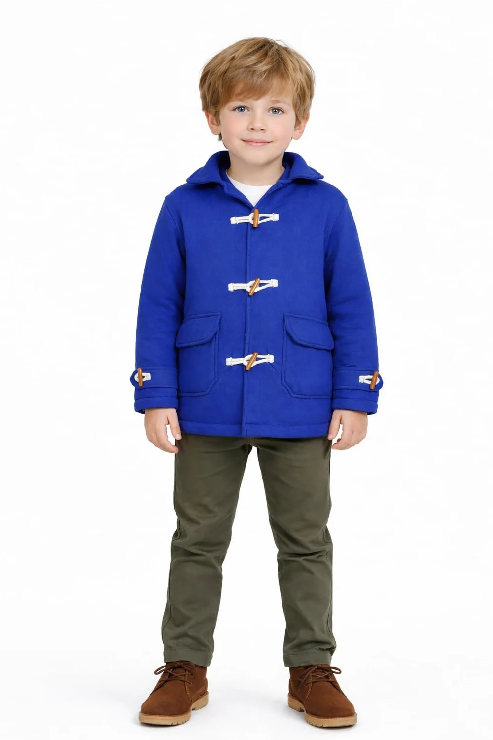 A2Z 4 Bambini Ragazze Ragazzi Cappotto Duffle In Pile Reale Elegante Tasche Utilitarie Maniche Lunghe Moda Trendy Giacca Spessa Età 5-13 Anni