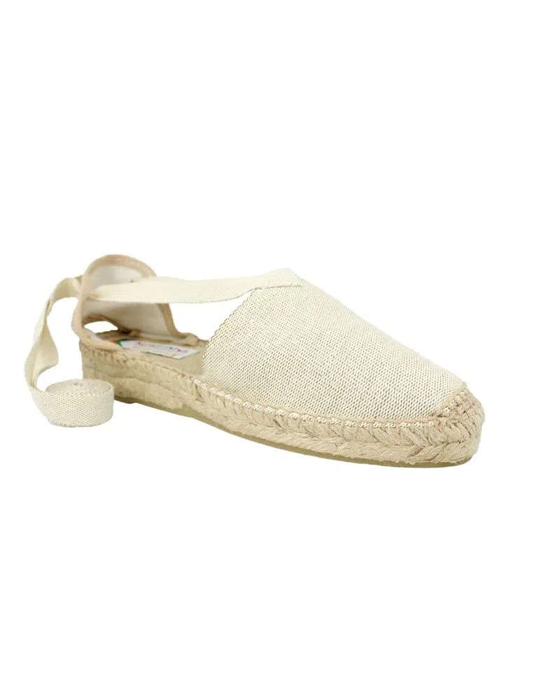 Espadrillas Valencianas in colore beige screziato con cuneo basso