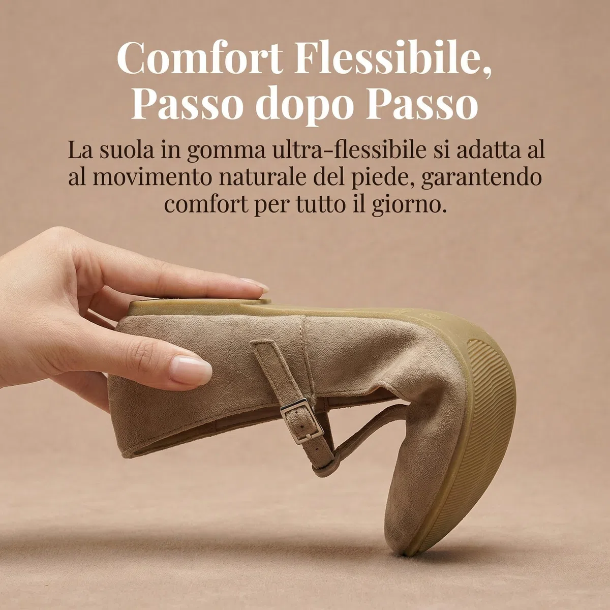 GLAMORA Ballerine Donna Mary Jane Cinturino T Fibbia Camoscio Sintetico Piatte Eleganti Comode Morbide Leggere Punta Tonda Classiche Antiscivolo Flessibili Comfort