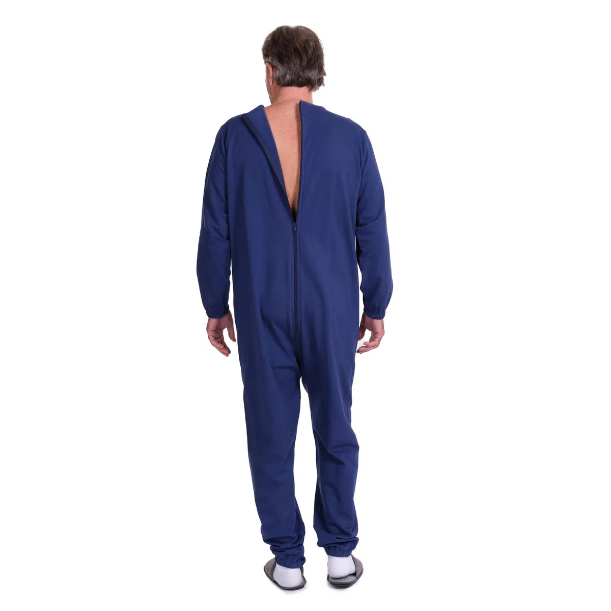 FERRUCCI COMFORT Pigiama Tutone Sanitario Invernale Felpato Unisex con Cerniera sul Dorso - 9078-F Copiativo - per Anziani, Incontinenza e Alzheimer