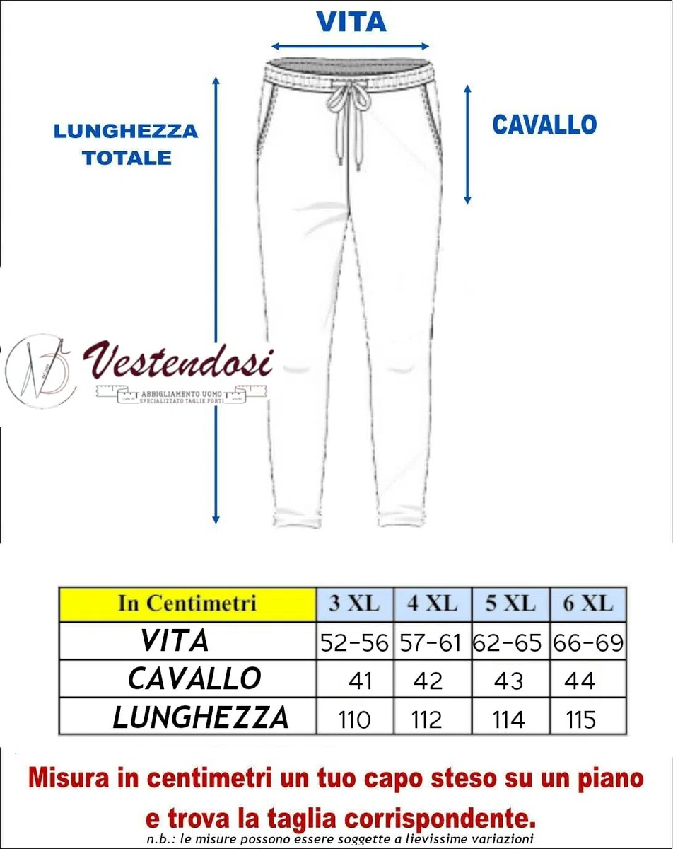 Pantaloni Tuta Uomo Cotone Leggero Larghi Taglie Forti Blu Nero 3XL 4XL 5XL 6XL