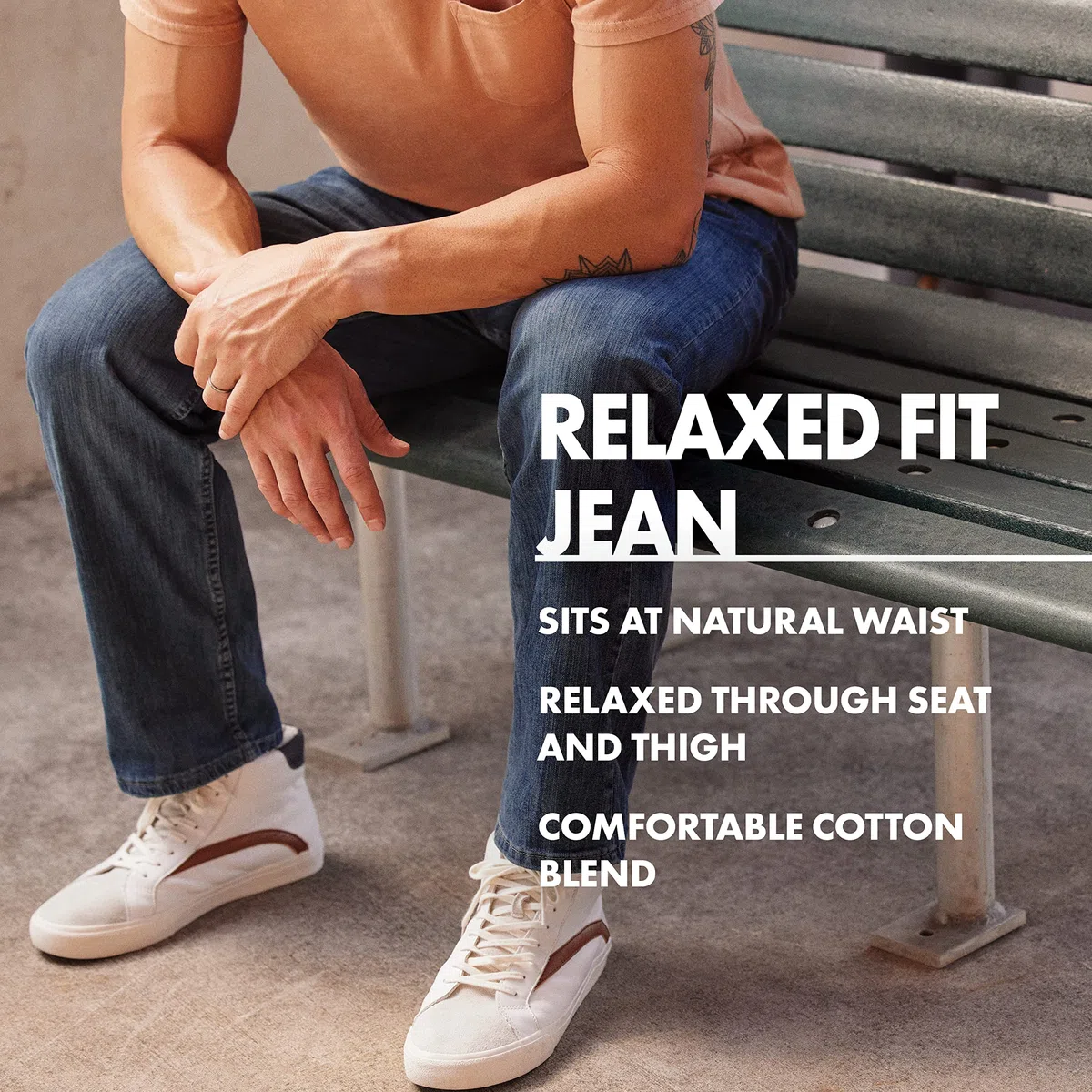 Wrangler - Jeans da Uomo Slavato Scuro