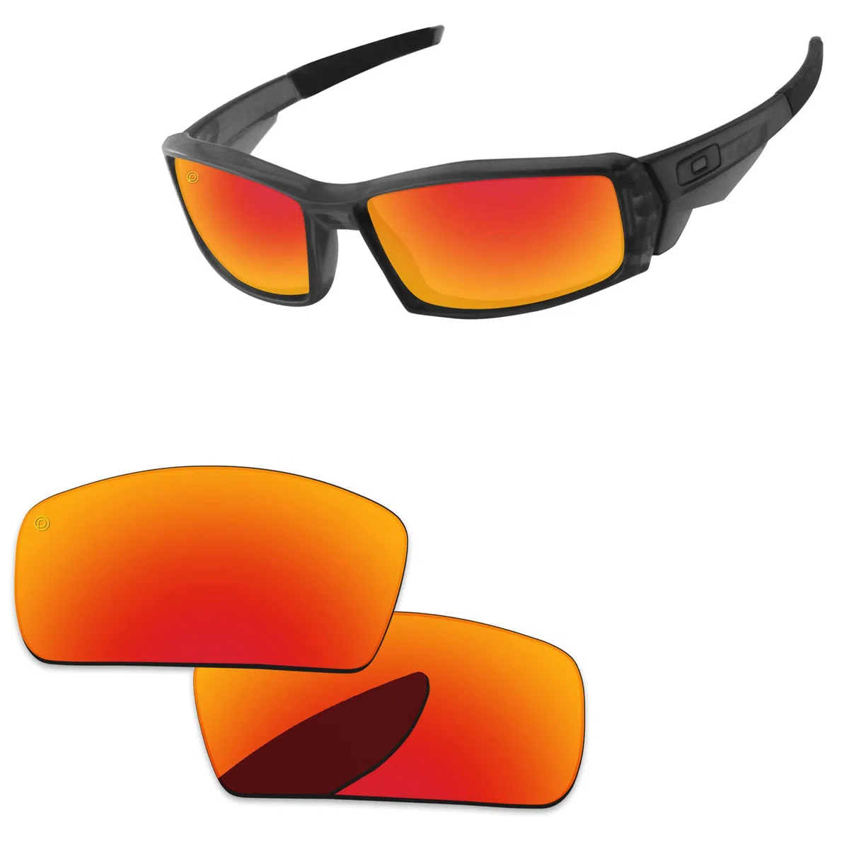 Sostituzione lenti per Oakley Canteen 2006, Pro+ Fire Red Polarizzato, Taglia unica