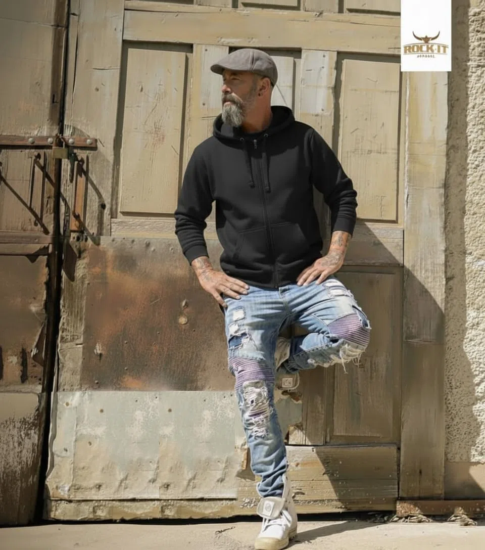 ROCK-IT Apparel I Giacca con Cappuccio da Uomo con Zip I Felpa con Cappuccio di Ottima qualità Molto Morbida e Robusta per Il Tempo Libero o Il Lavoro I [XS-5XL] I Vari Colori