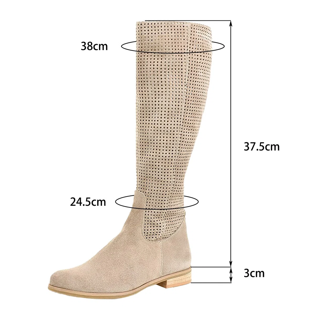 Stivali da cowboy da donna in pelle scamosciata, stivali occidentali, stivali da equitazione, stivali alti al ginocchio, stivali da donna autunnali e invernali