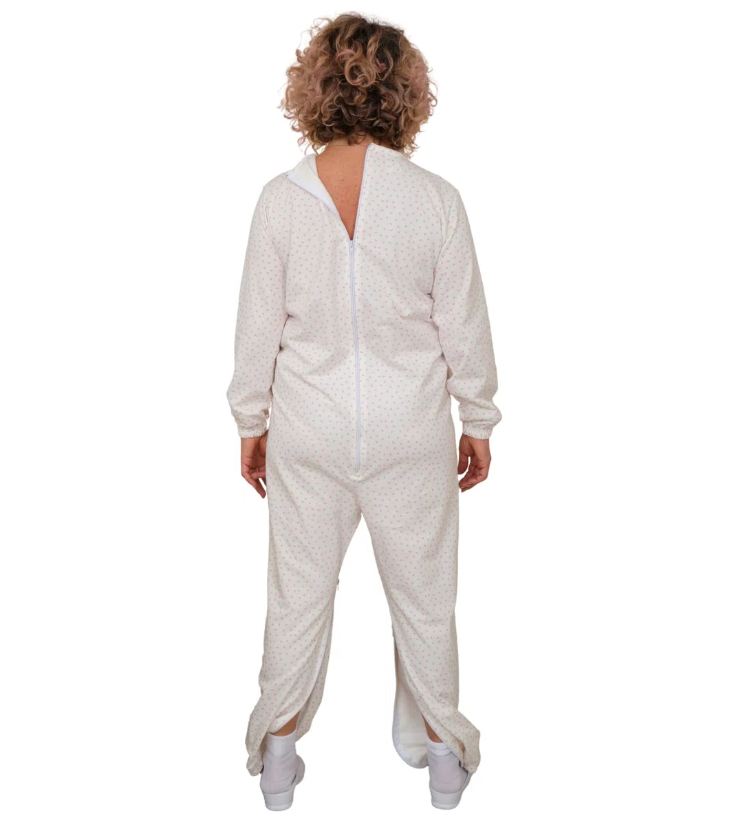 FERRUCCI COMFORT Pigiama Sanitario Invernale con 3 Zip sul Dorso e Interno Gambe, Unisex, 9012-F/2, per Anziani, Alzheimer, Incontinenza