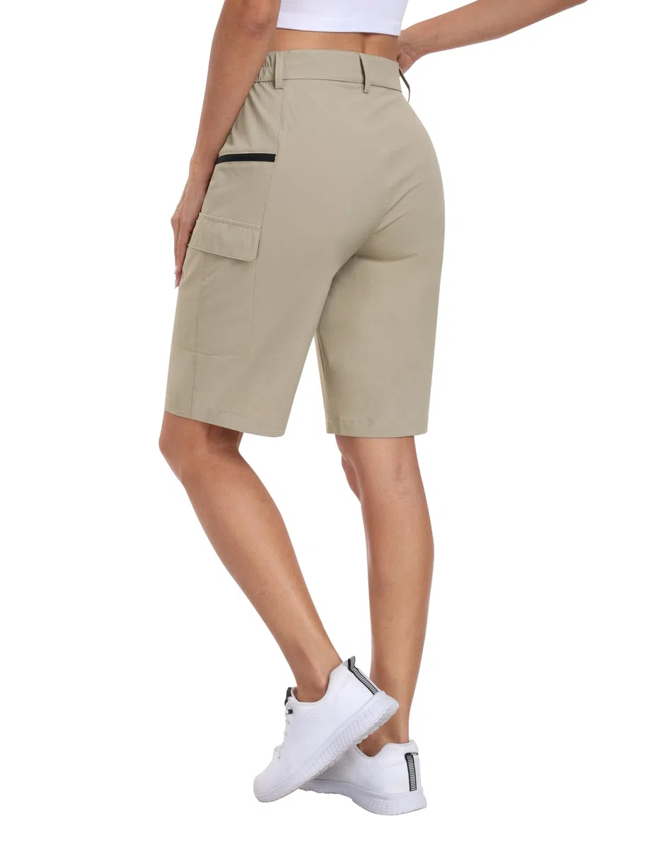 MoFiz Pantaloncini Cargo da Donna, Pantaloncini da Escursionismo da Donna con Tasche, Trekking Impermeabili Leggeri Cargo Pantaloncini da Donna, per all'aperto, Sportivi, Estivi