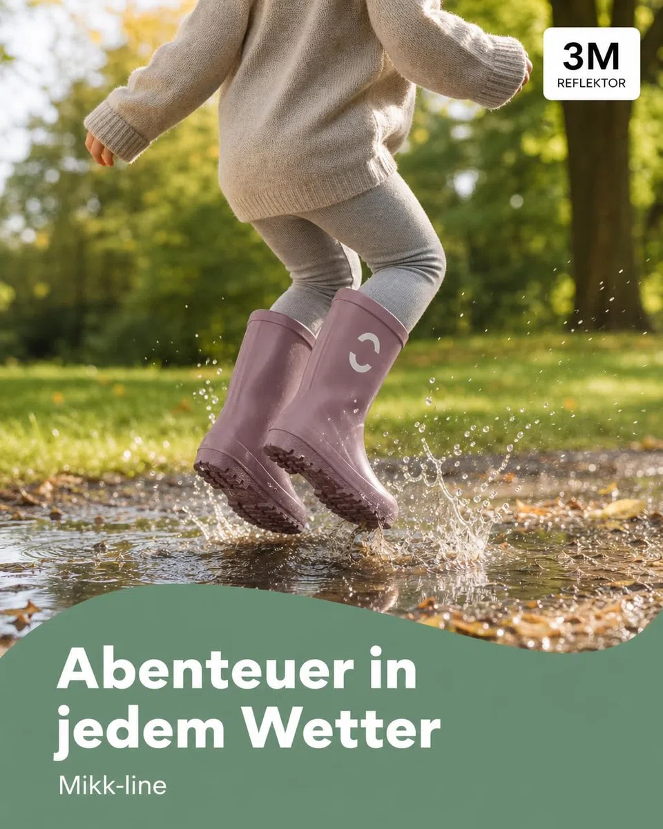 Mikk-line Stivali di gomma per bambini Bare Foot | Stivali da pioggia per bambini imbottiti | Stivali di gomma imbottiti per bambini | Stivali di gomma impermeabili | Scarpe da pioggia e stivali per