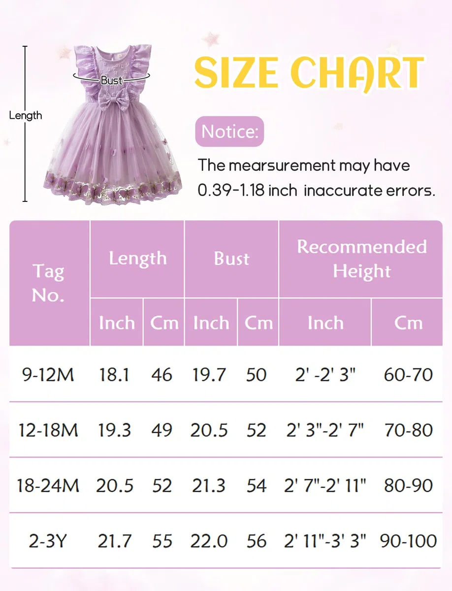 Happy Cherry Abito da principessa per bambini, a maniche corte, per battesimo, matrimonio, compleanno, 9 mesi – 3 anni