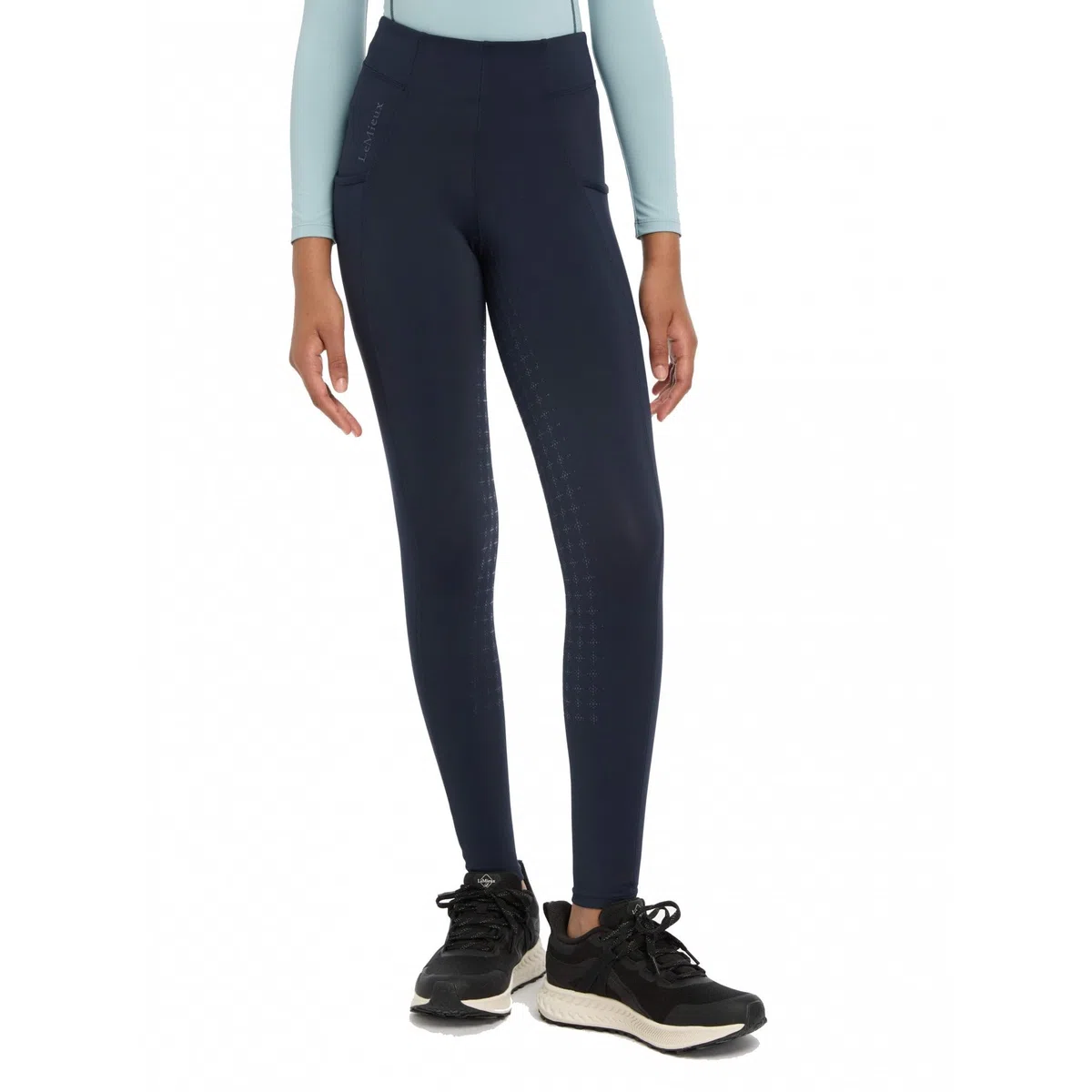 LeMieux Young Rider Orla - Pantaloni da equitazione senza lacci, colore: blu navy
