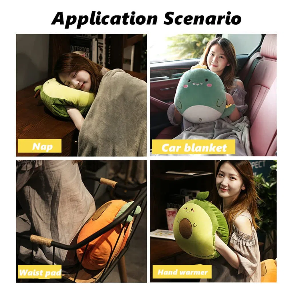 Cuscino da abbracciare,3 in 1 Trapunta Multifunzionale Coperta per Cuscino,cuscino portatile leggero da viaggio,per viaggi e campeggio all'aperto (L, Dinosauro)