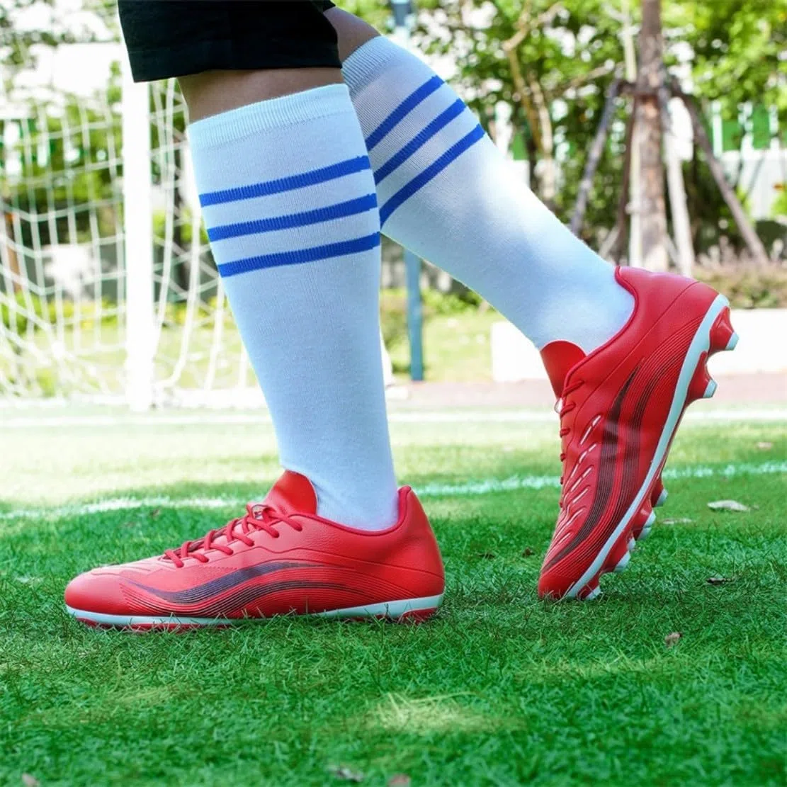 Scarpe da Calcio da Uomo con Tacchetti Scarpe Basse Calzature da Esterno per Bambini Scarpe da Calcio Professionali per Allenamento su Erba Sintetica