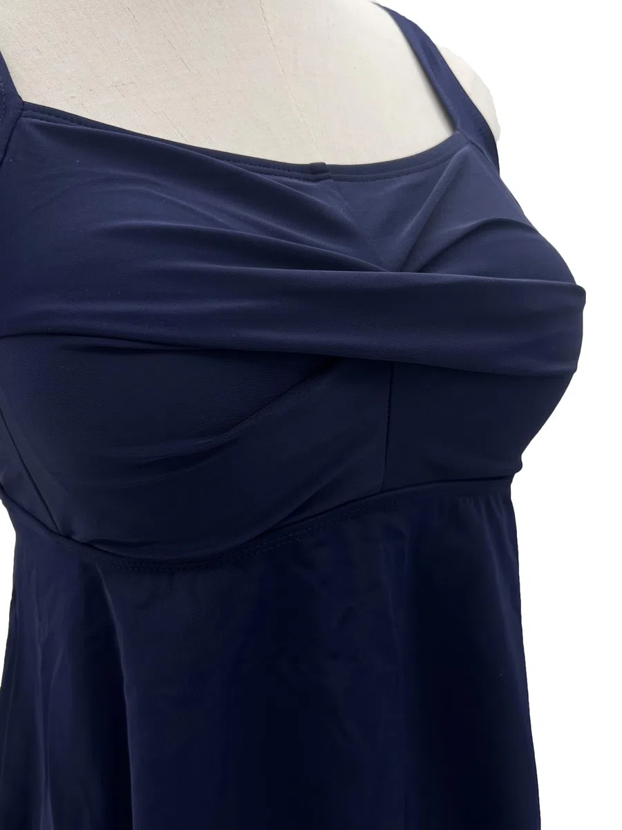 Donne 2 Pezzi Tankini Sets Twist Front Tankini Top con Boyshorts Tummy Control Costume da Bagno Floreale