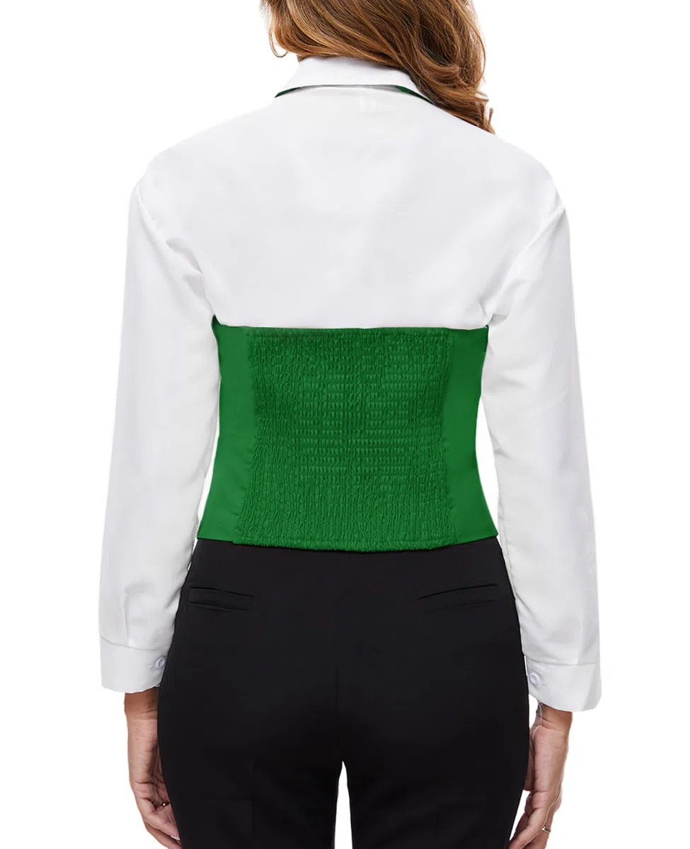 Gilet corto da donna 3 bottoni Halter Tacca Risvolto Gilet formale Smoking Gilet Singolo Welted Tasche Ufficio Gilet