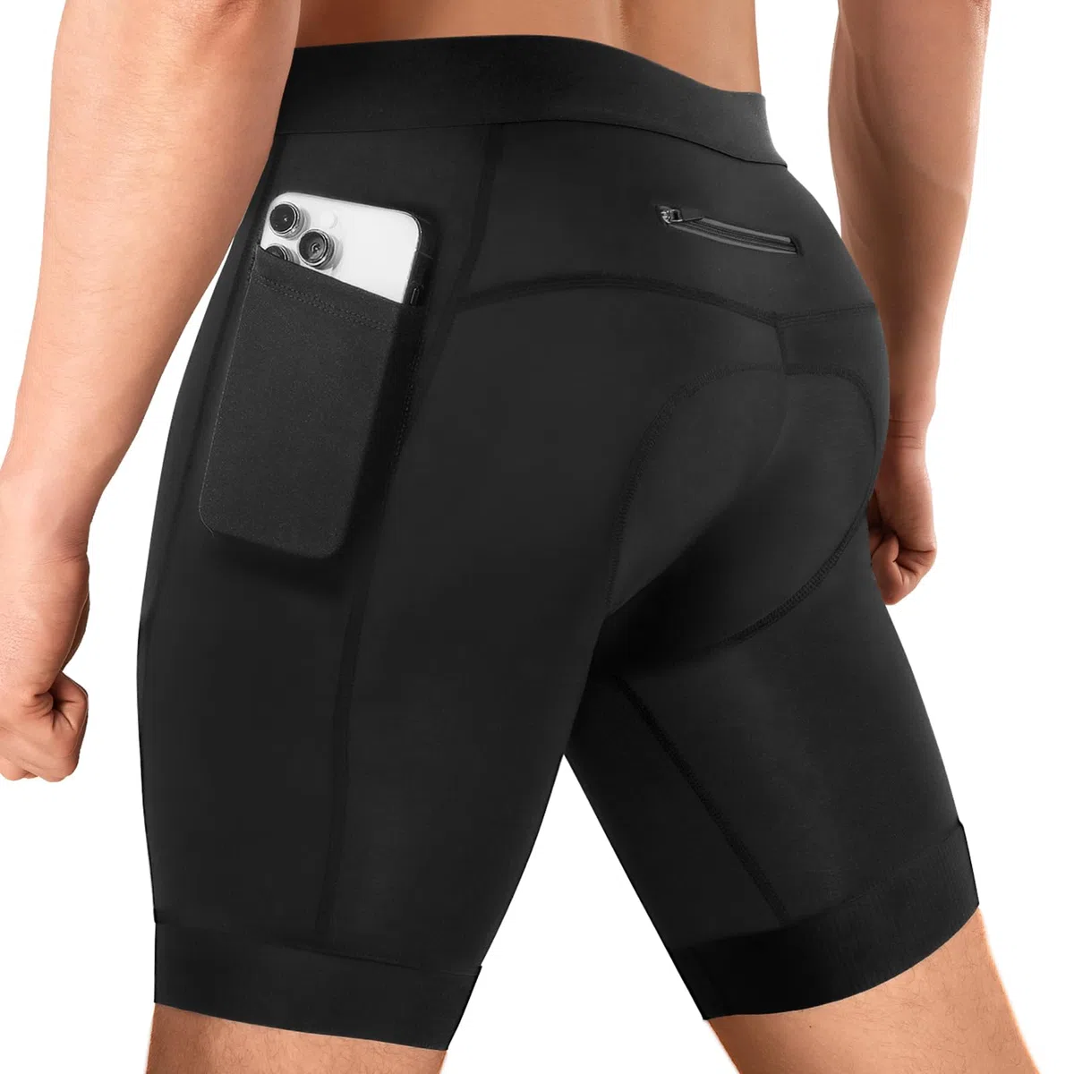 Niksa Pantaloni da ciclismo da uomo con imbottitura 5D, pantaloncini corti da ciclismo, traspiranti, con tasche