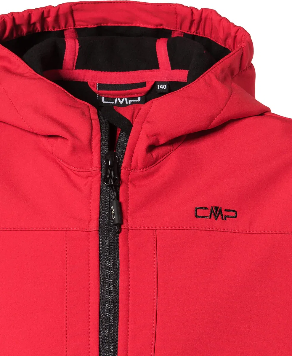 CMP Giacca Da Bambino Con Cappuccio Fisso Unisex - Bambini e ragazzi, Ferrari-Nero, 164