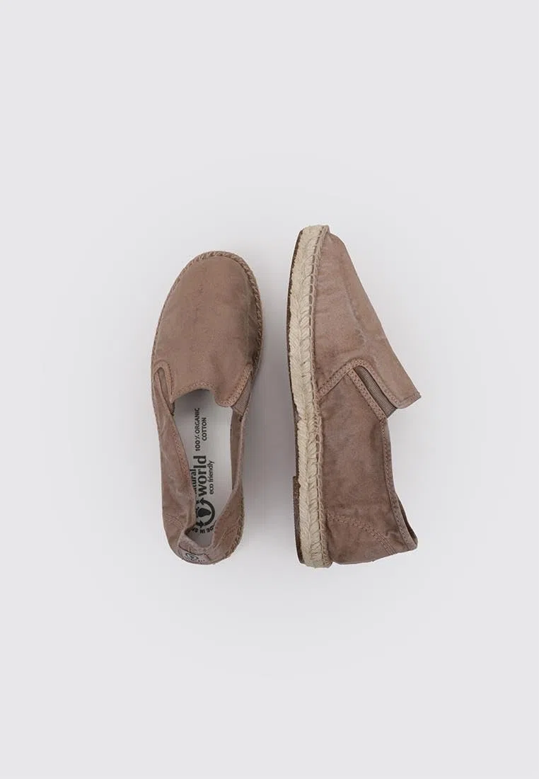 Natural World Espadrillas Vegan Uomo Verdi Cotone Bio Plantare Estraibile Scarpe vegane