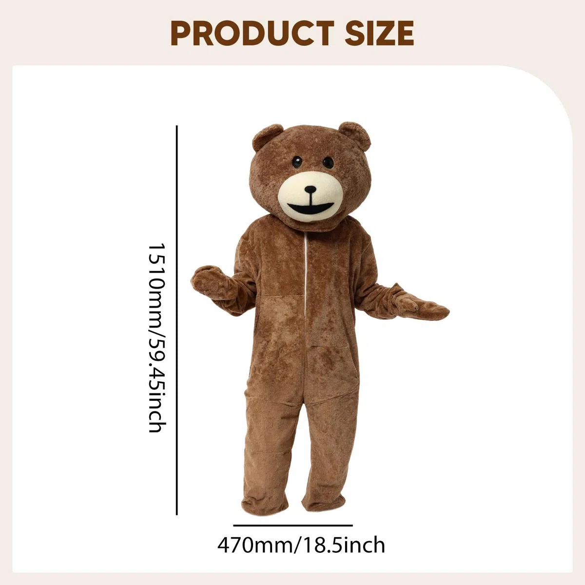 Baoblaze Costume da orso divertente per adulti per spettacoli teatrali, promozioni aziendali e celebrazioni