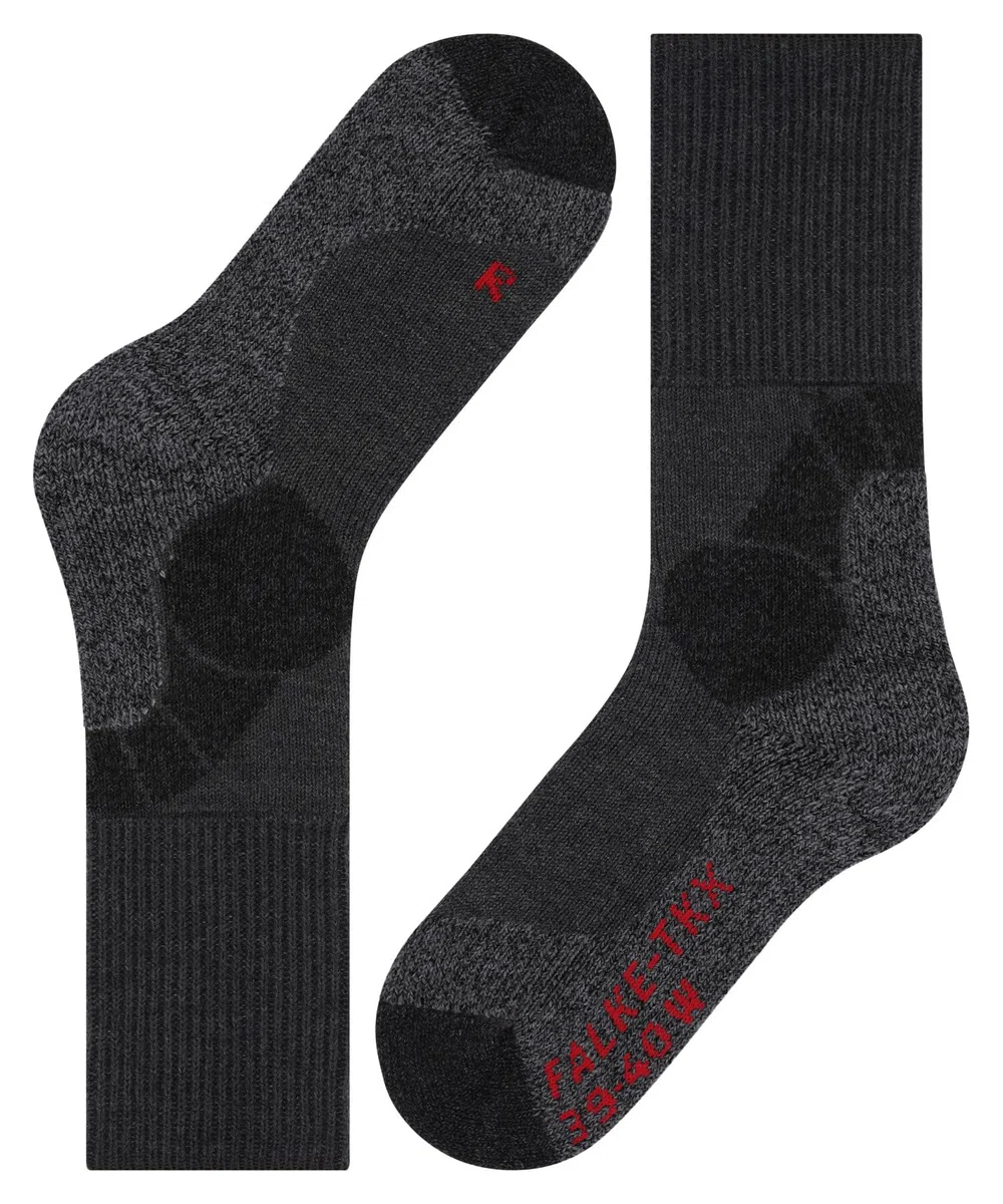 FALKE donna TKX calzini da escursionismo imbottitura ultra-spessa anti-vesciche calze da trekking calde spesse traspiranti asciugatura rapida termoregolanti antiodore lana filo funzionale 1 paio