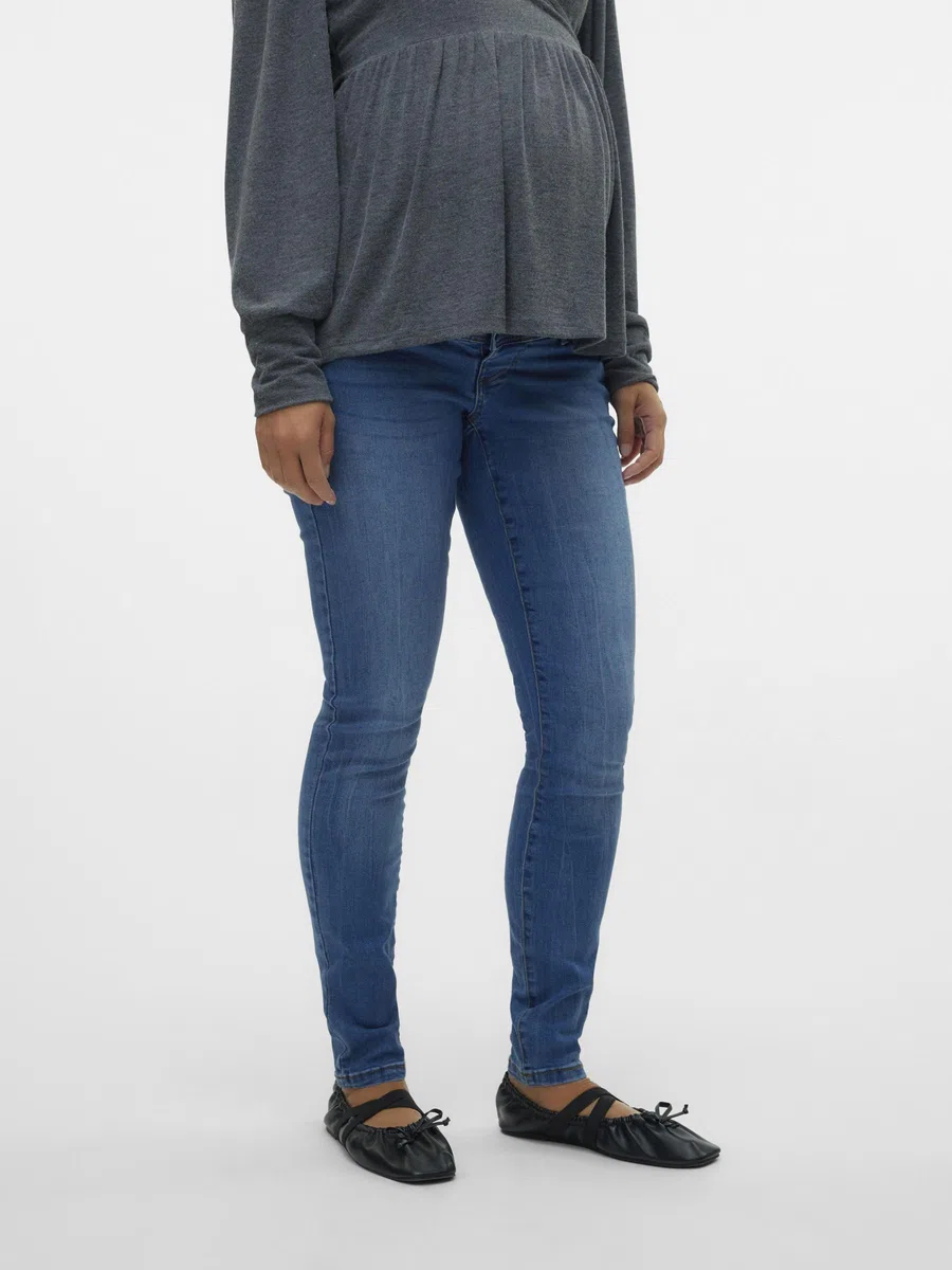 Mamalicious - Mlmila Slim Medium Blue Jeans A. Noos, Jeans Donna