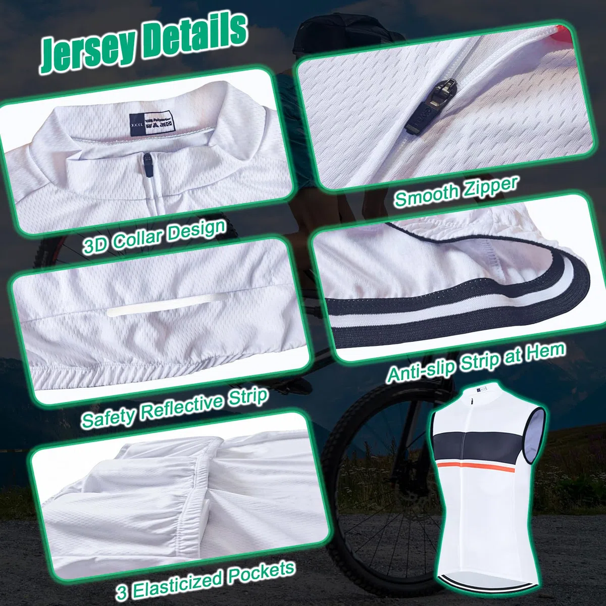 Completo Ciclismo Donna Abbigliamento Bici MTB Estivo,Tuta Ciclista Maglietta Ciclo Senza Maniche Gilet e Salopette Pantaloncini con 9D Gel Imbottiti,Maglia Bicicletta Sleeveless Asciugatura Rapida