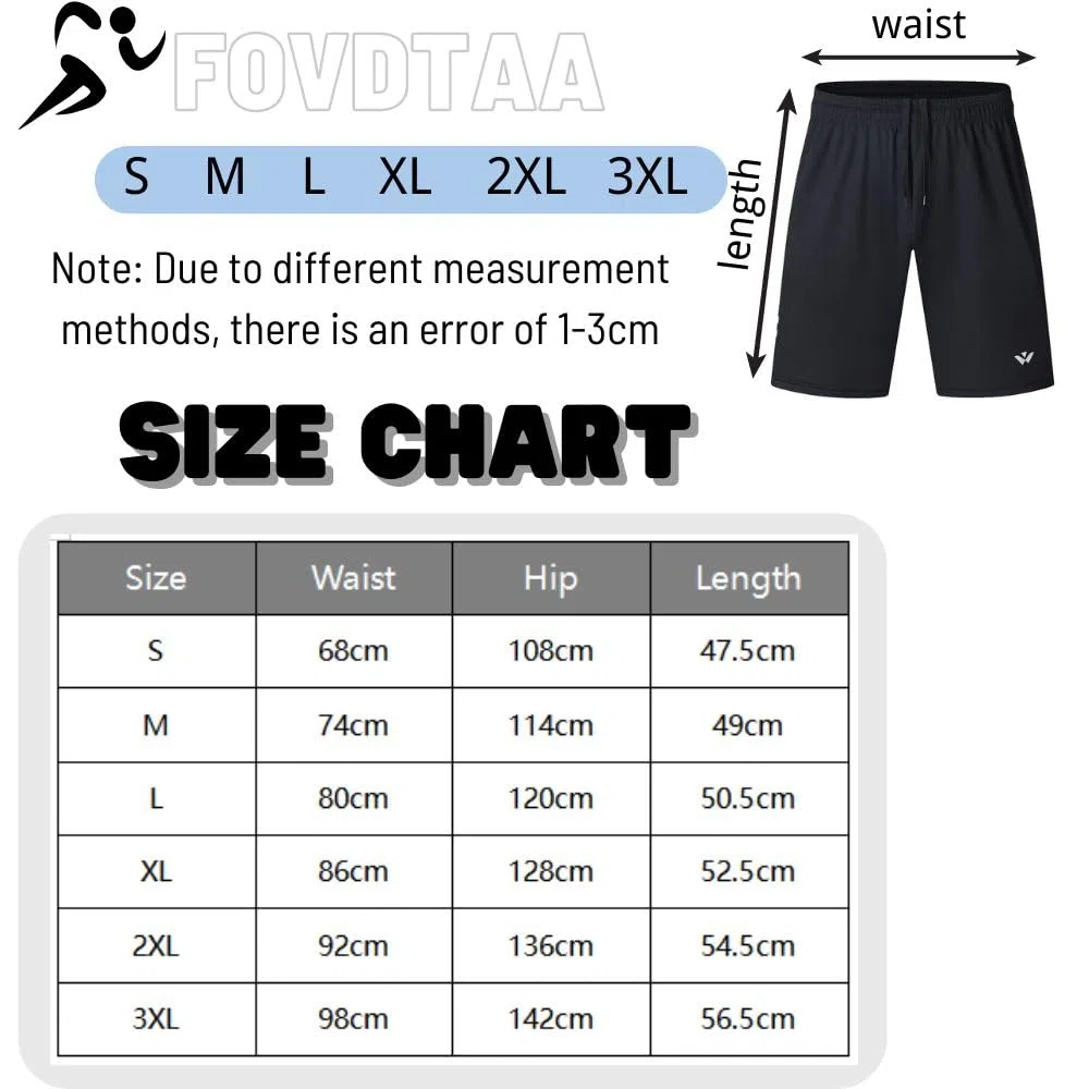 Confezione da 5 pantaloncini sportivi da uomo con tasche ed elastico in vita, pantaloncini da allenamento ad asciugatura rapida da corsa, M