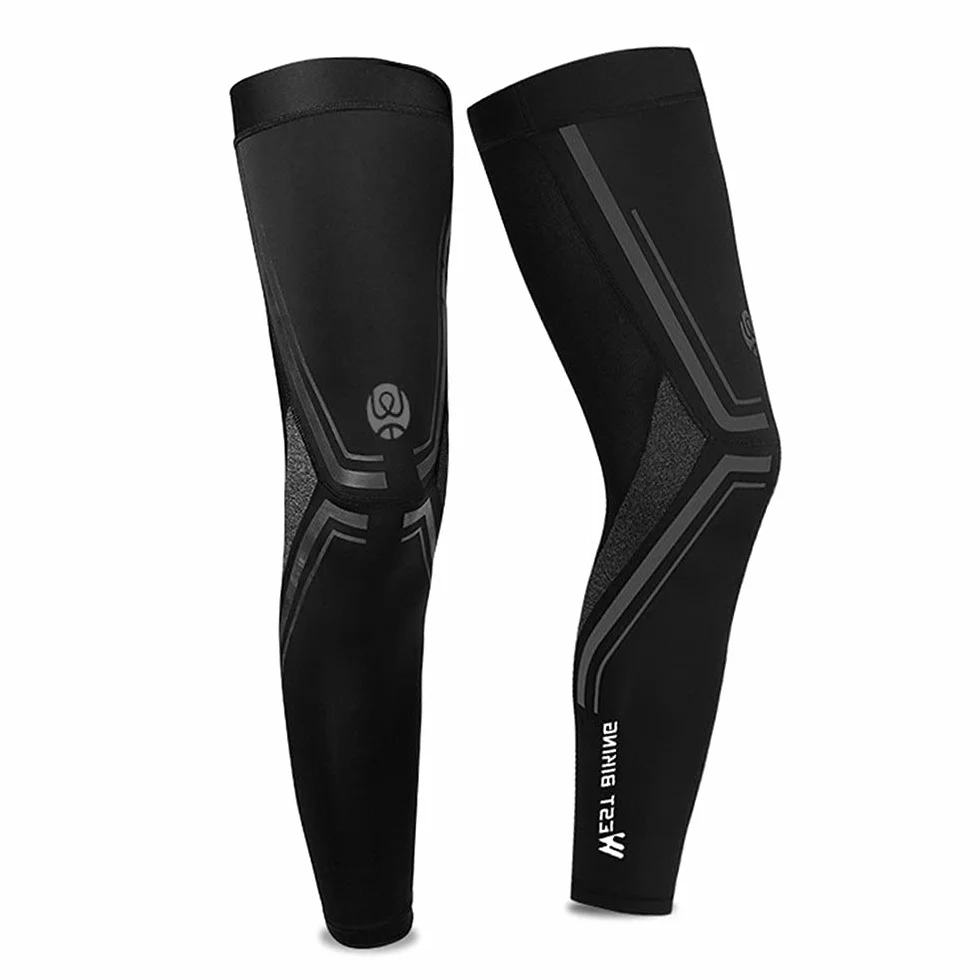 MiOYOOW Gambali per Ciclismo, Gambali Con Protezione Solare Manicotti Gambe Gambali Seta Ghiacciata UPF 50 con Protezione UV per Uomo Donna