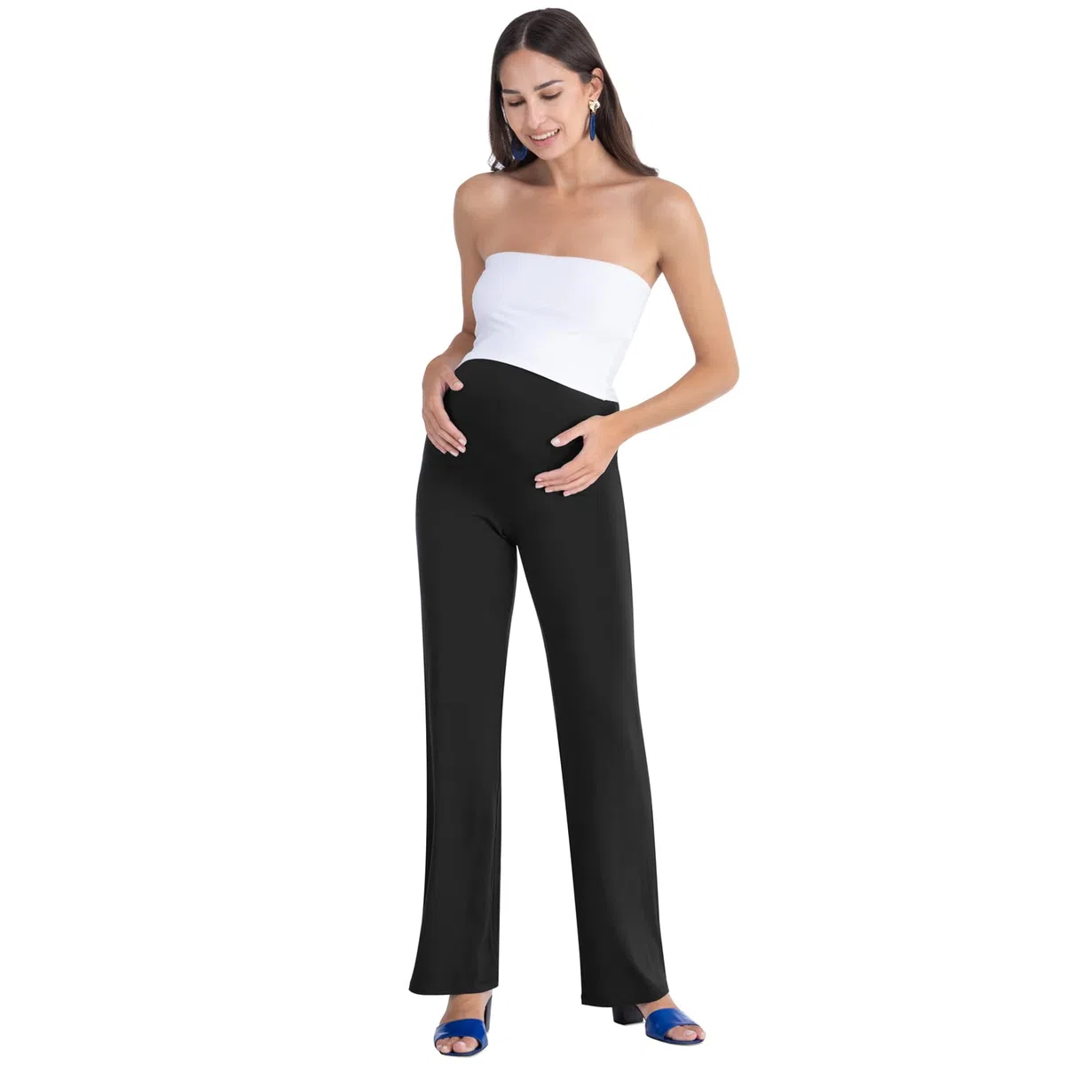 MAMAJEANS Cinzia - Pantalone Premaman Relax, Ultra Comodo, Elegante per Ogni Occasione - Un Vero Jolly per La Gravidanza - Made in Italy