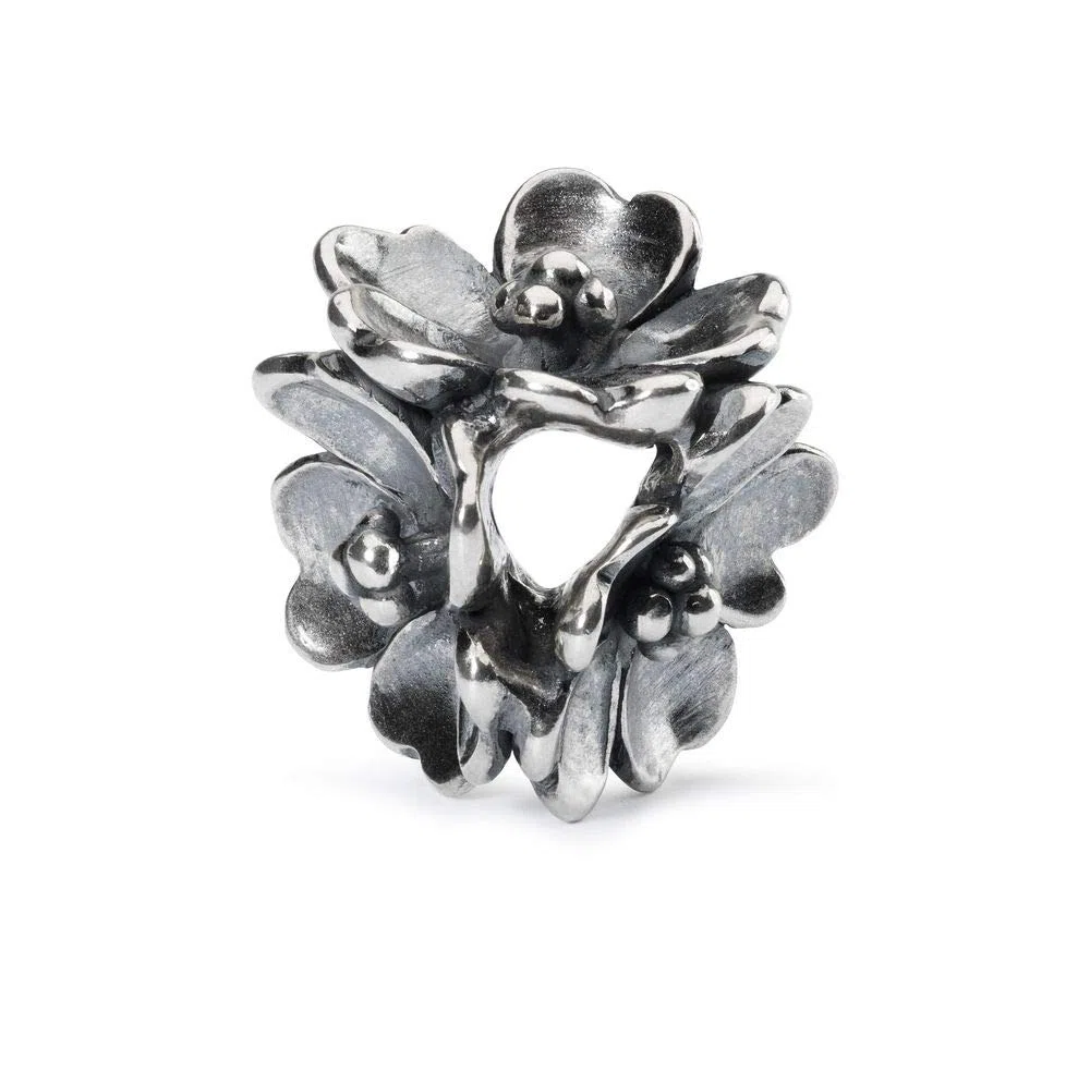 Trollbeads Perlina in argento 925 a forma di fiore, Misura unica, Argento sterling, Zirconia cubica