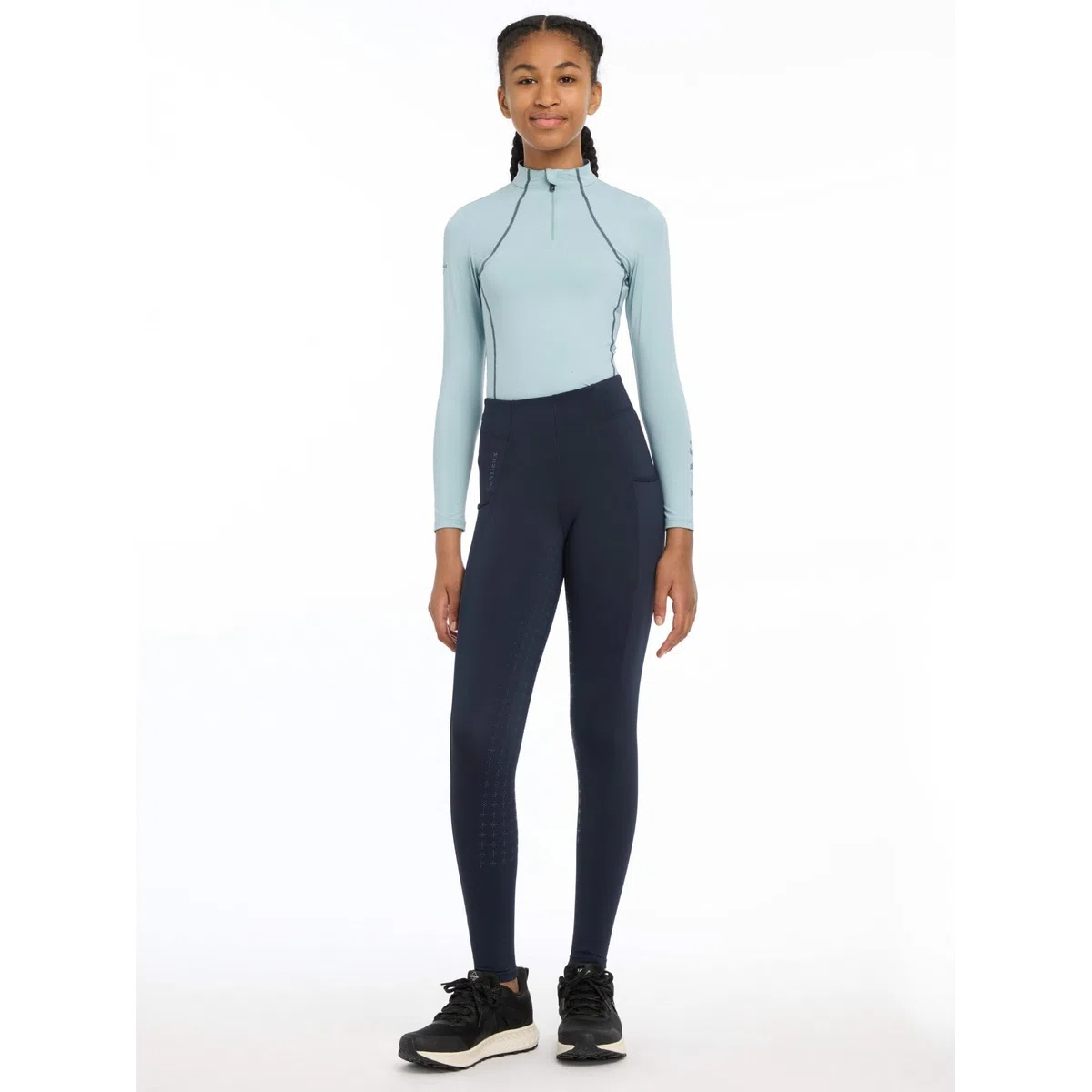 LeMieux Young Rider Orla - Pantaloni da equitazione senza lacci, colore: blu navy
