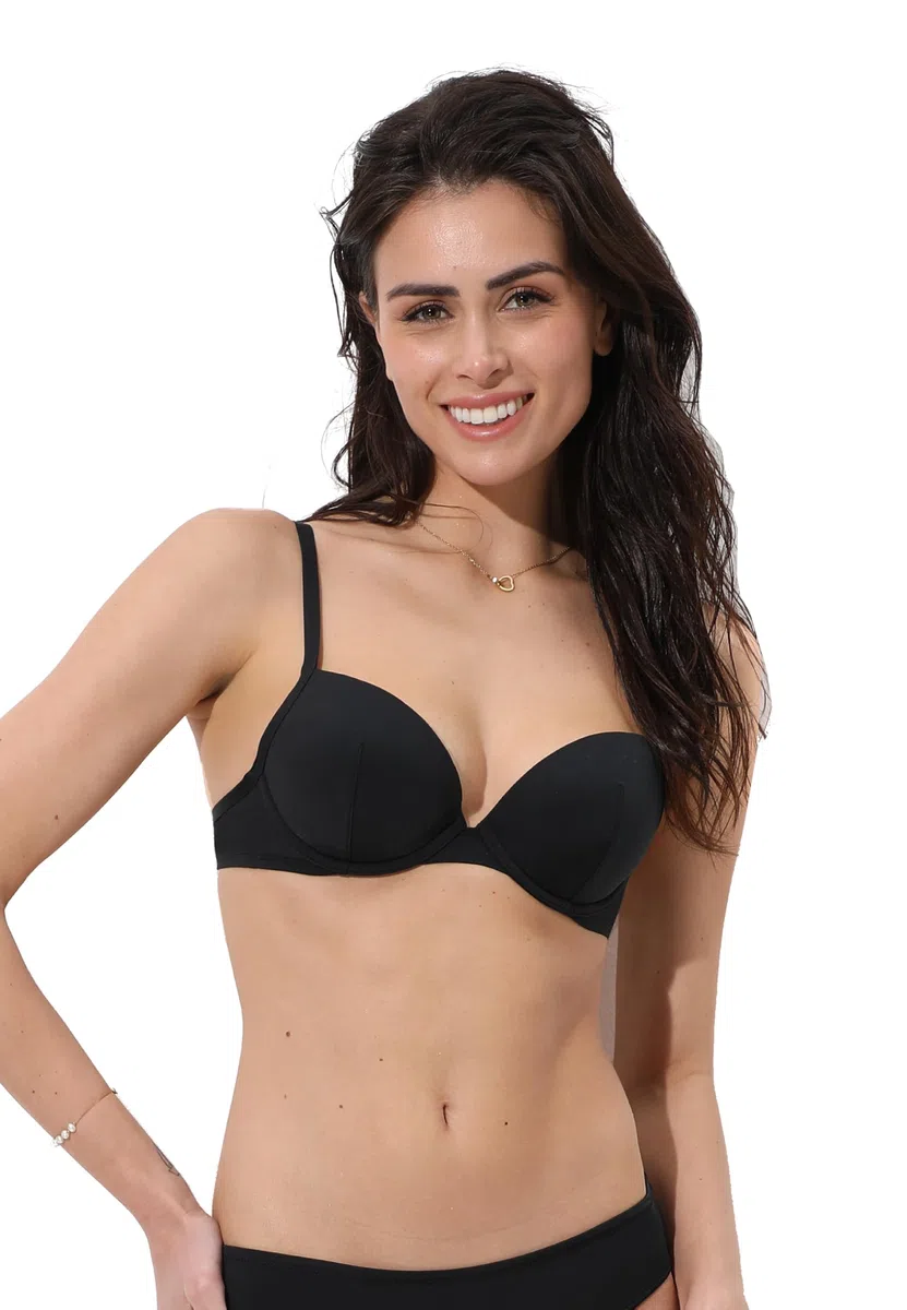 Lovable Parte Alta del Costume | Reggiseno Balconcino con Ferretto | Coppe Imbottite | Essential Micro Donna
