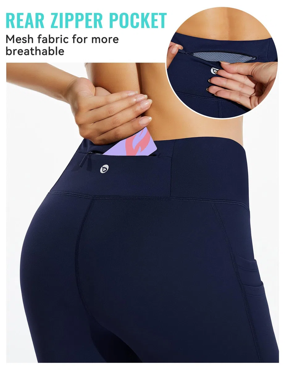 baleaf Leggins Termici Donna Impermeabile Vita Alta Pantaloni Invernali Sportivi Felpati Leggings Caldi Trekking con Tasche