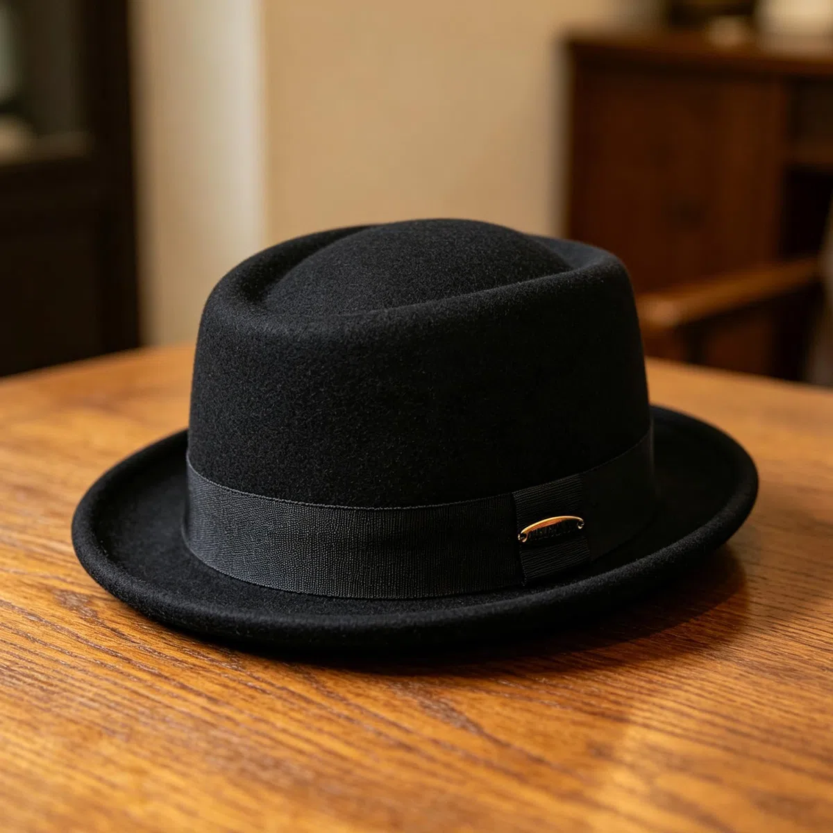 HEYANN Cappello in lana Porkpie, da uomo e da donna, in 100% feltro di lana Porkpie, cappello in feltro, Gentleman Jazz Trilby Cappelli per matrimoni e feste